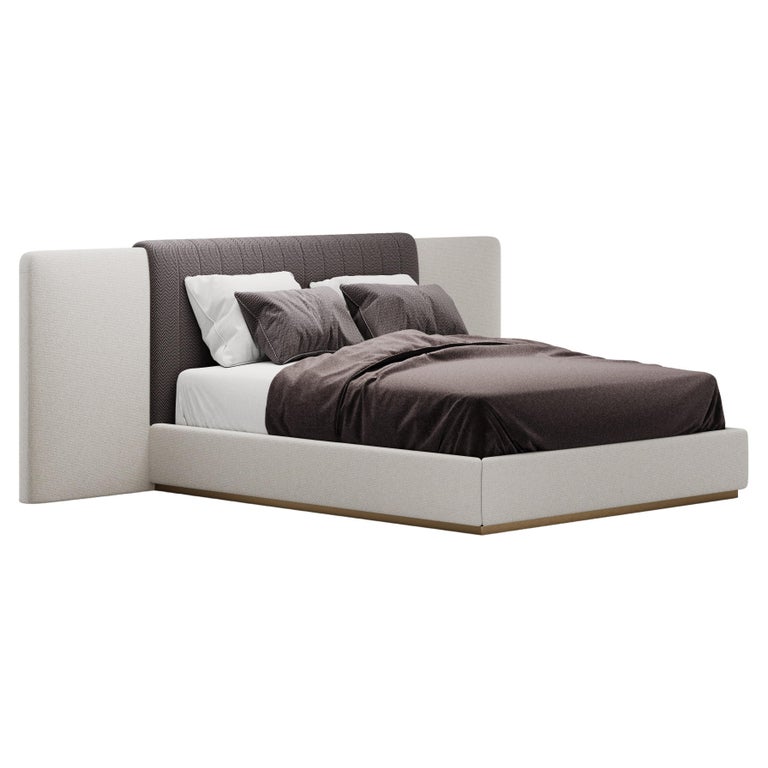 Mid-Century Modernes Belmont Bett mit integriertem Metallic-Detail im Angebot bei 1stDibs Deutschland