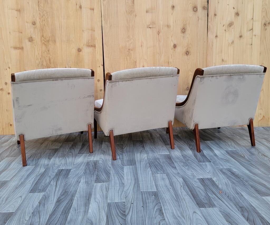 Hand-Crafted Mid-Century Modern Ben Seibel Slipper Chairs, Set of 3 For Sale