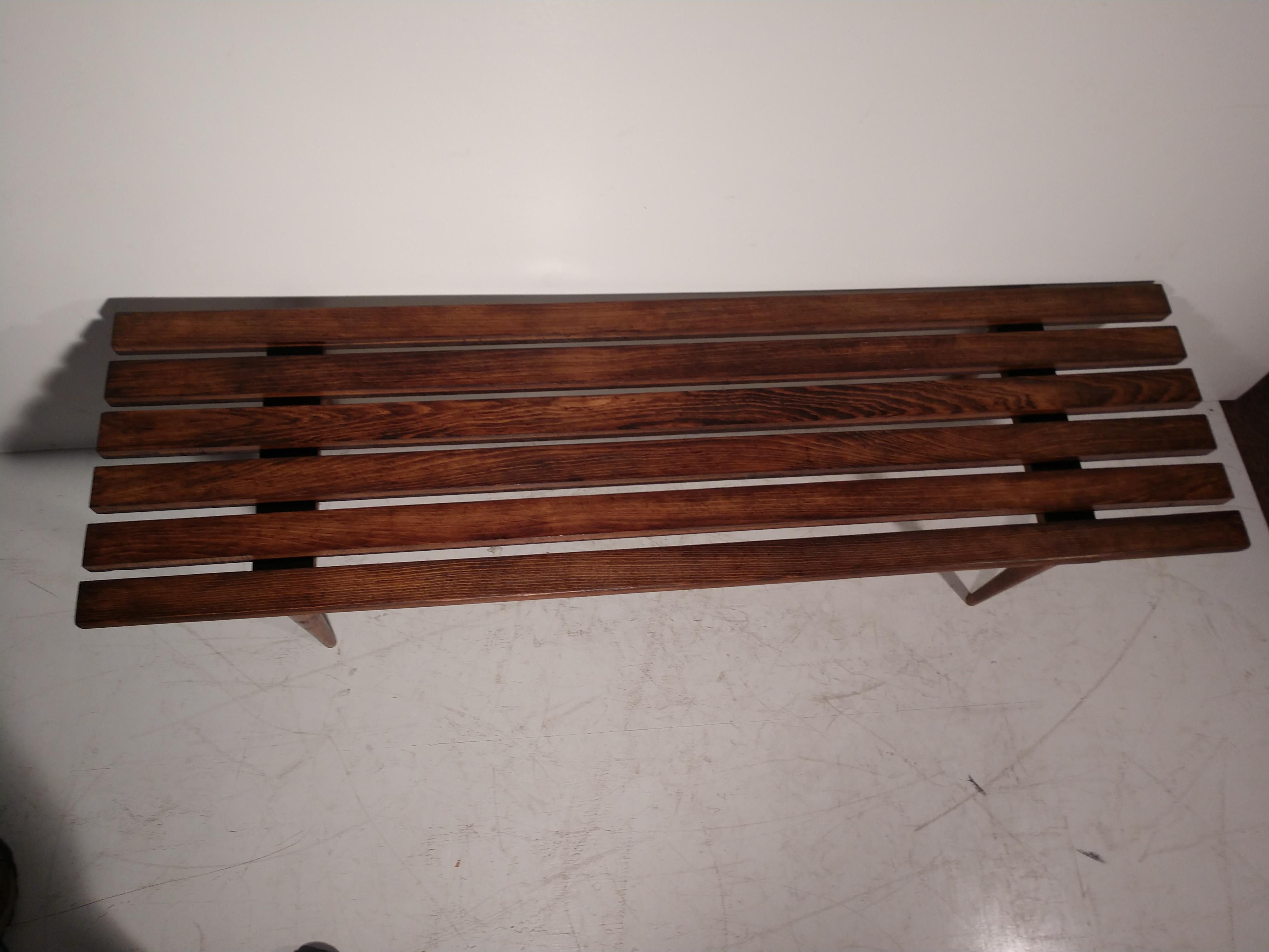 Mid-Century Modern Bench Cocktail Table Style of George Nelson In Good Condition In Port Jervis, NY