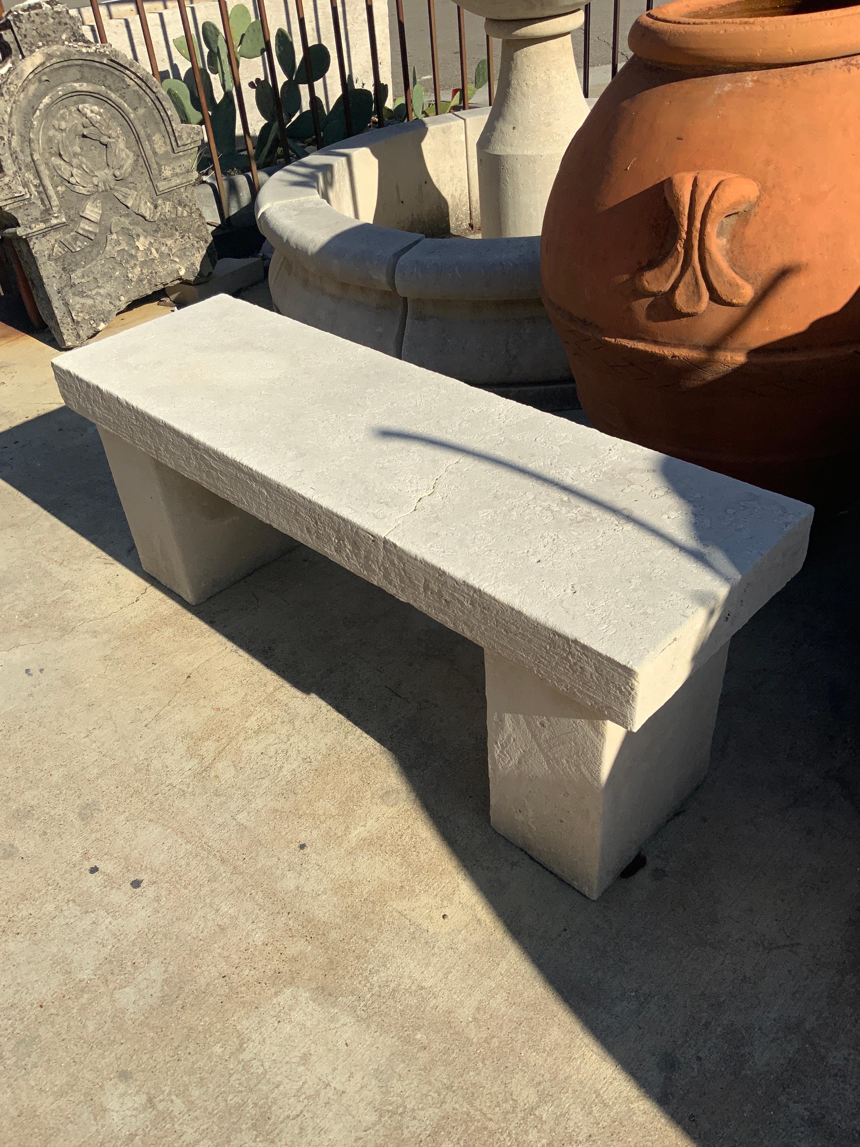mid century outdoor bench
