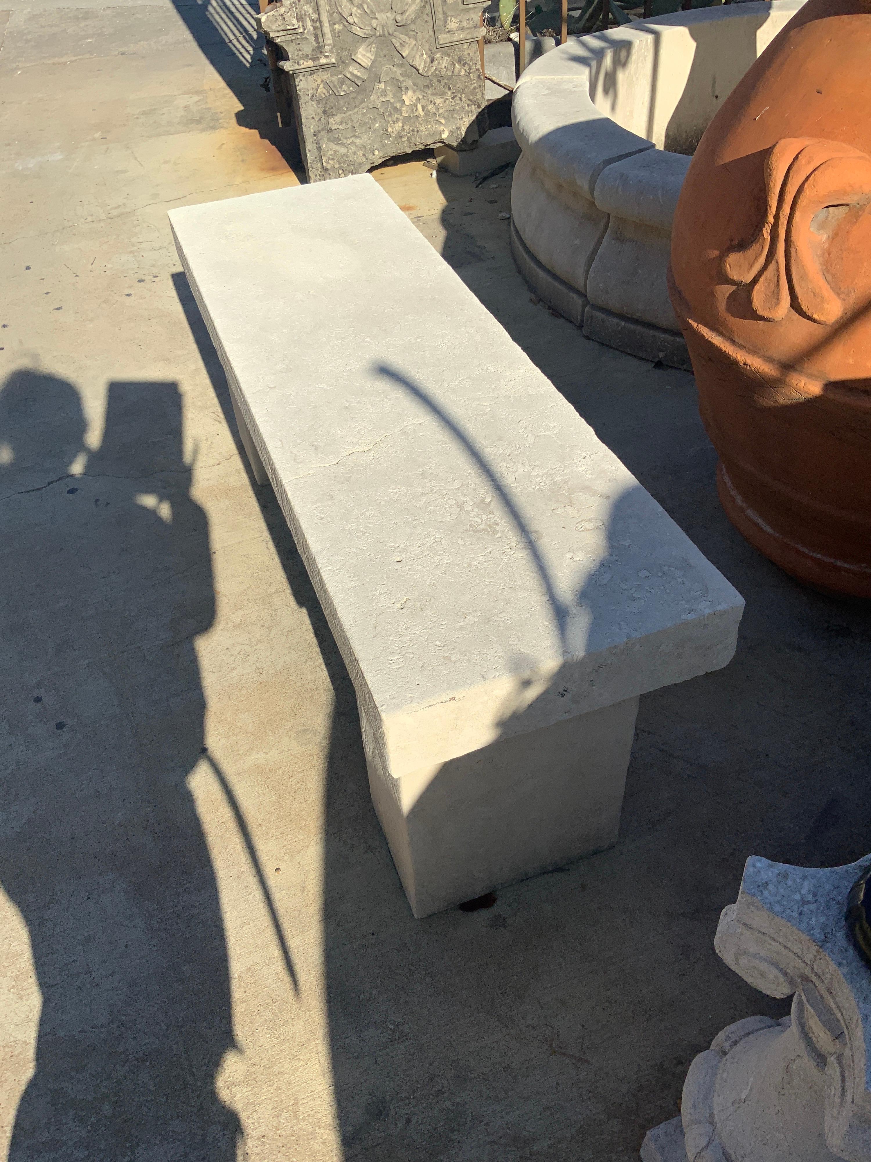 modern stone bench