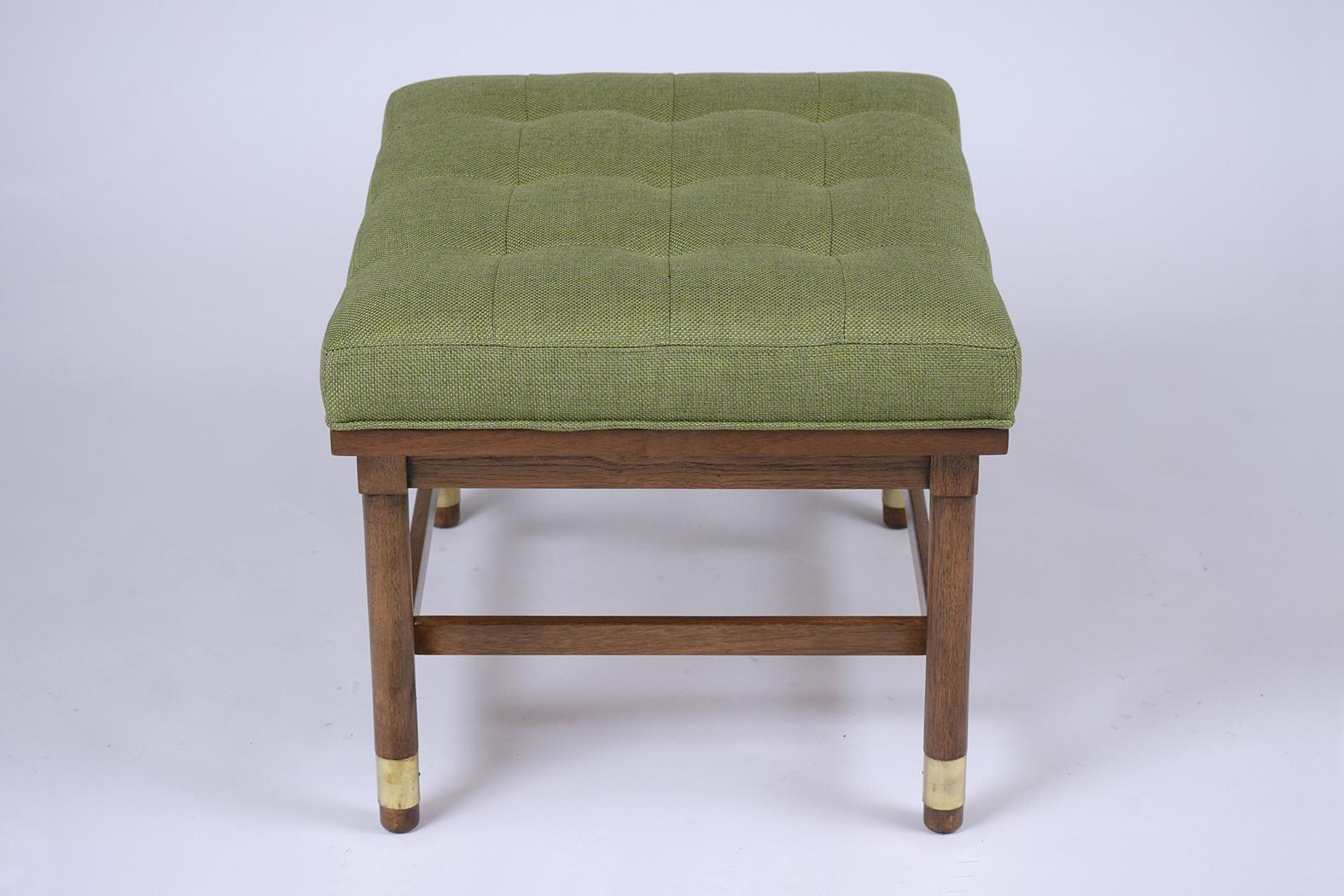 Hand-Crafted Mid-Century Modern Walnut Bench