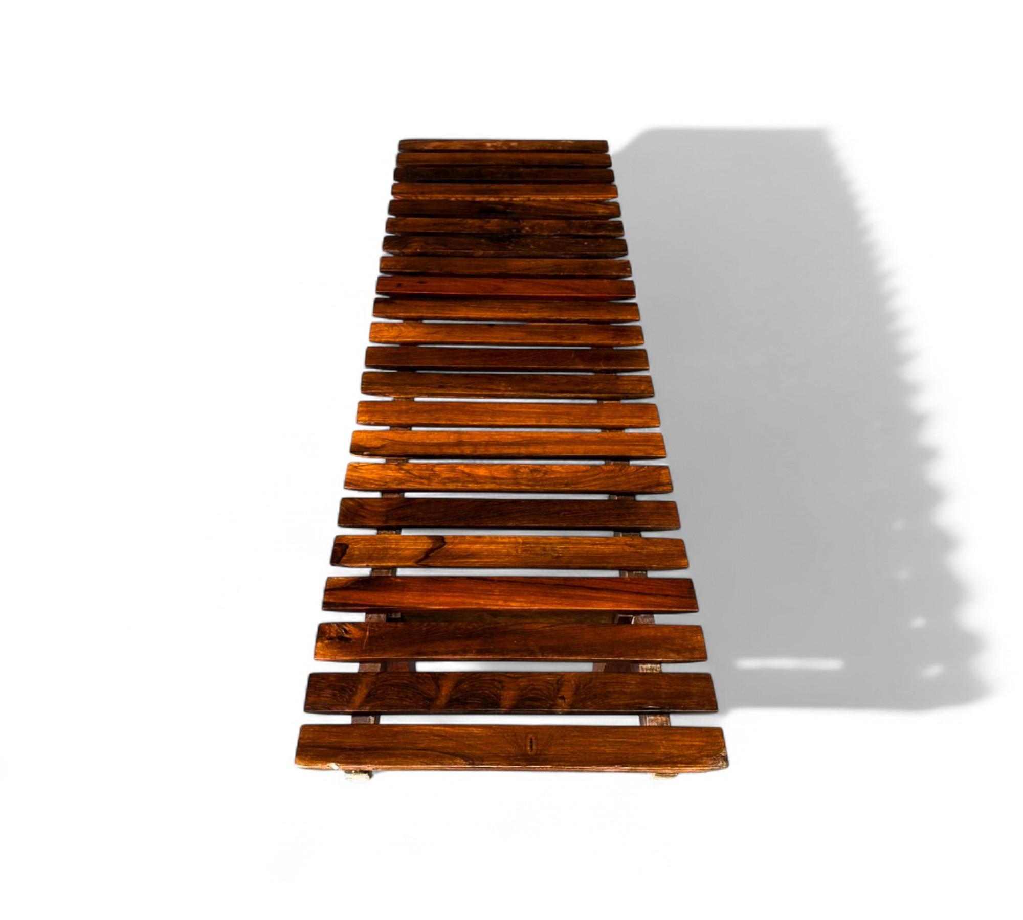 Banco moderno de mediados de siglo en madera dura, Desconocido Años 60 Madera dura en venta