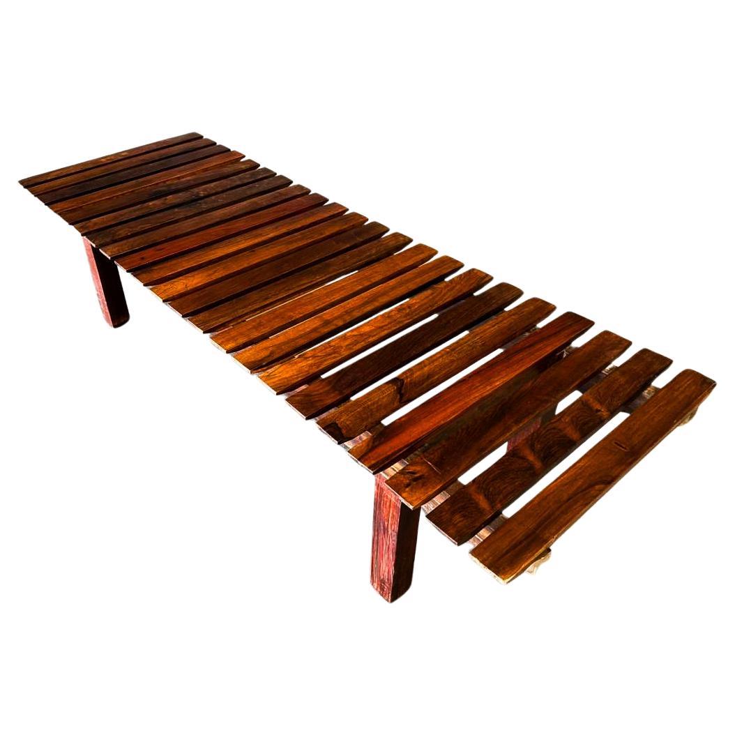 Mid Century Modern Bench in Hardwood, Unknown 1960’s