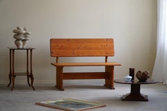 Mid Century Modern Bench in Pine, Made by a Swedish Cabinetmaker in the 1970s