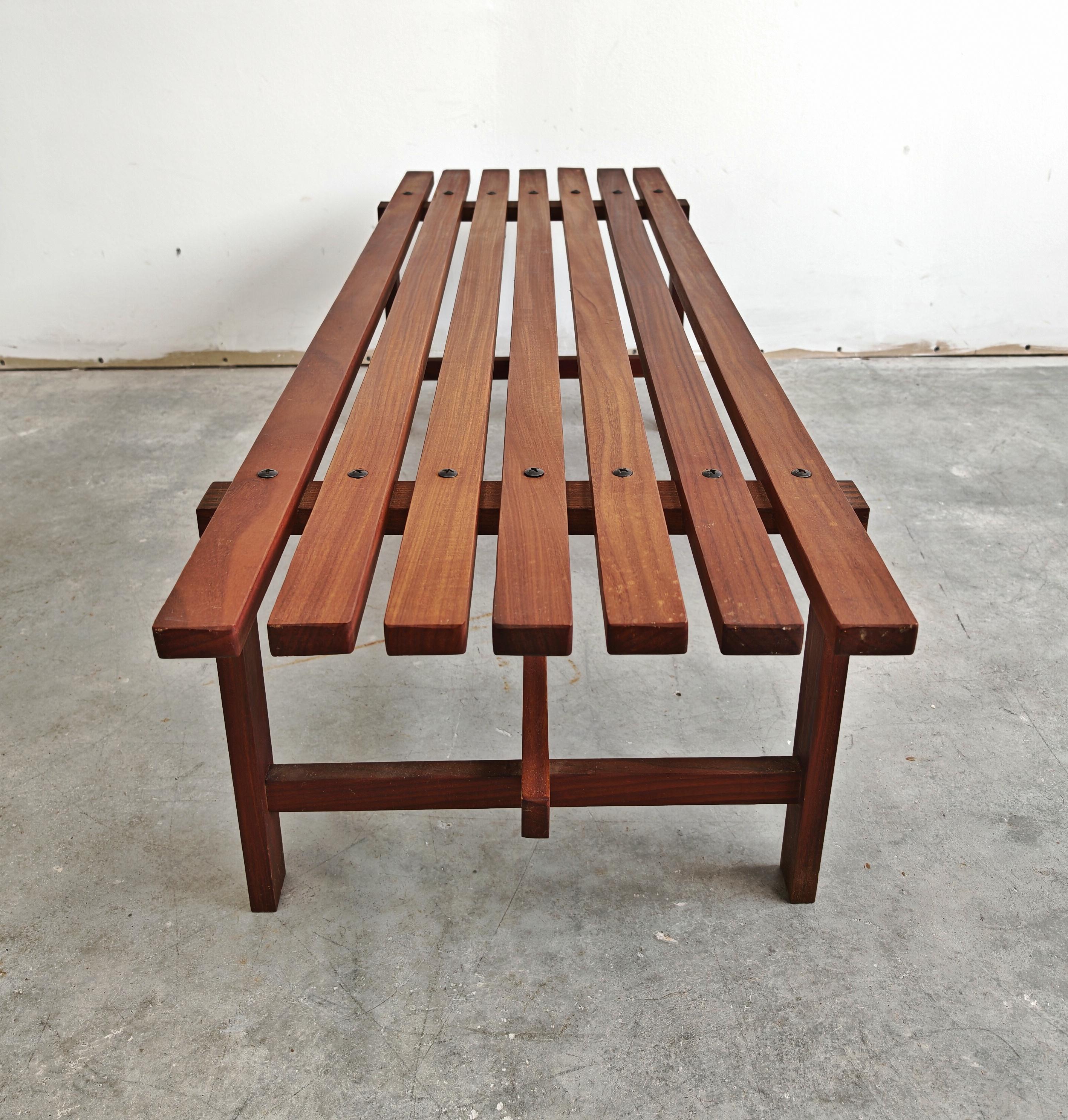 Danese Panchina moderna del Mid Century in teak massiccio, Danimarca anni '60 in vendita