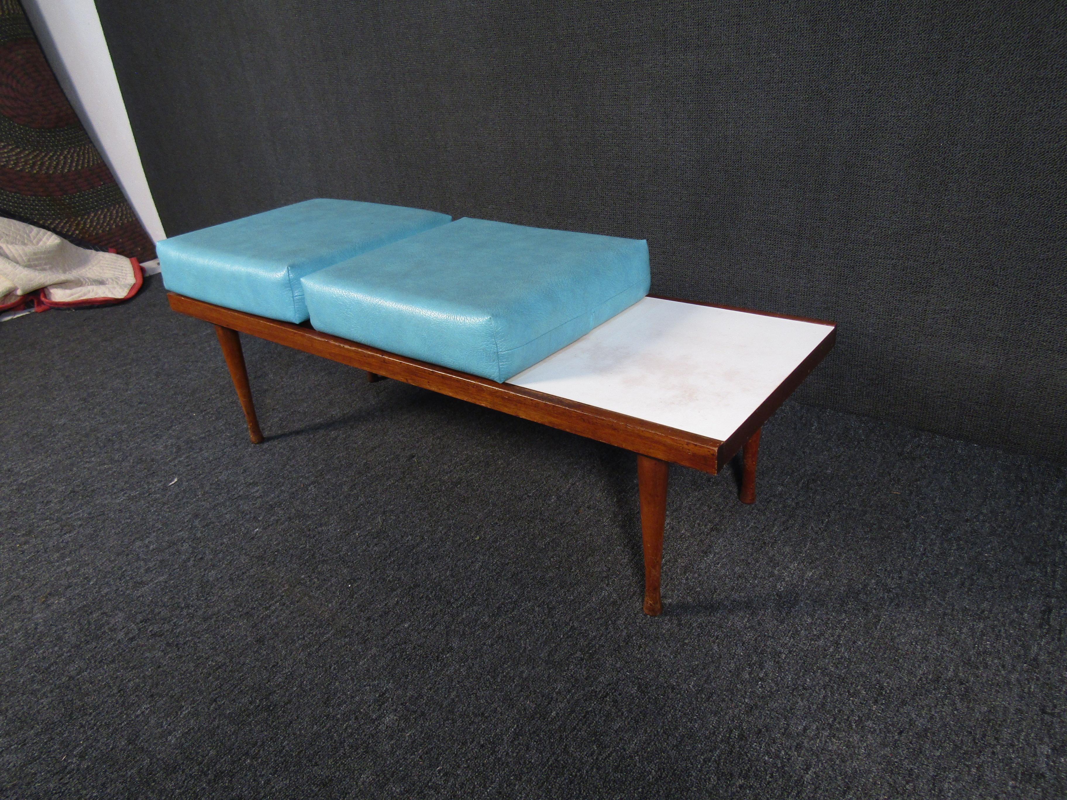 vintage mid century modern bench