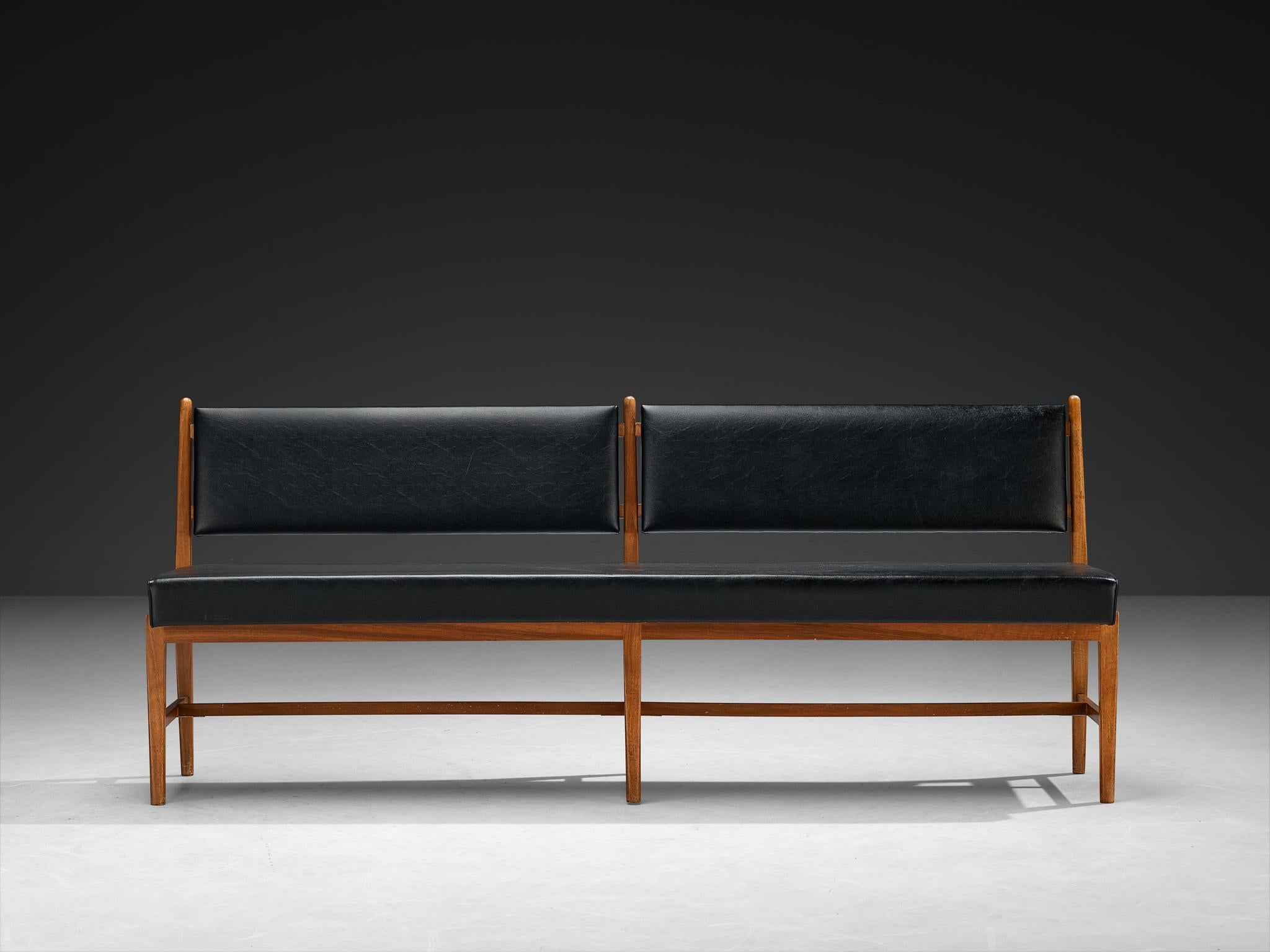Mid-20th Century Mid-Century Modern Bench in Walnut For Sale