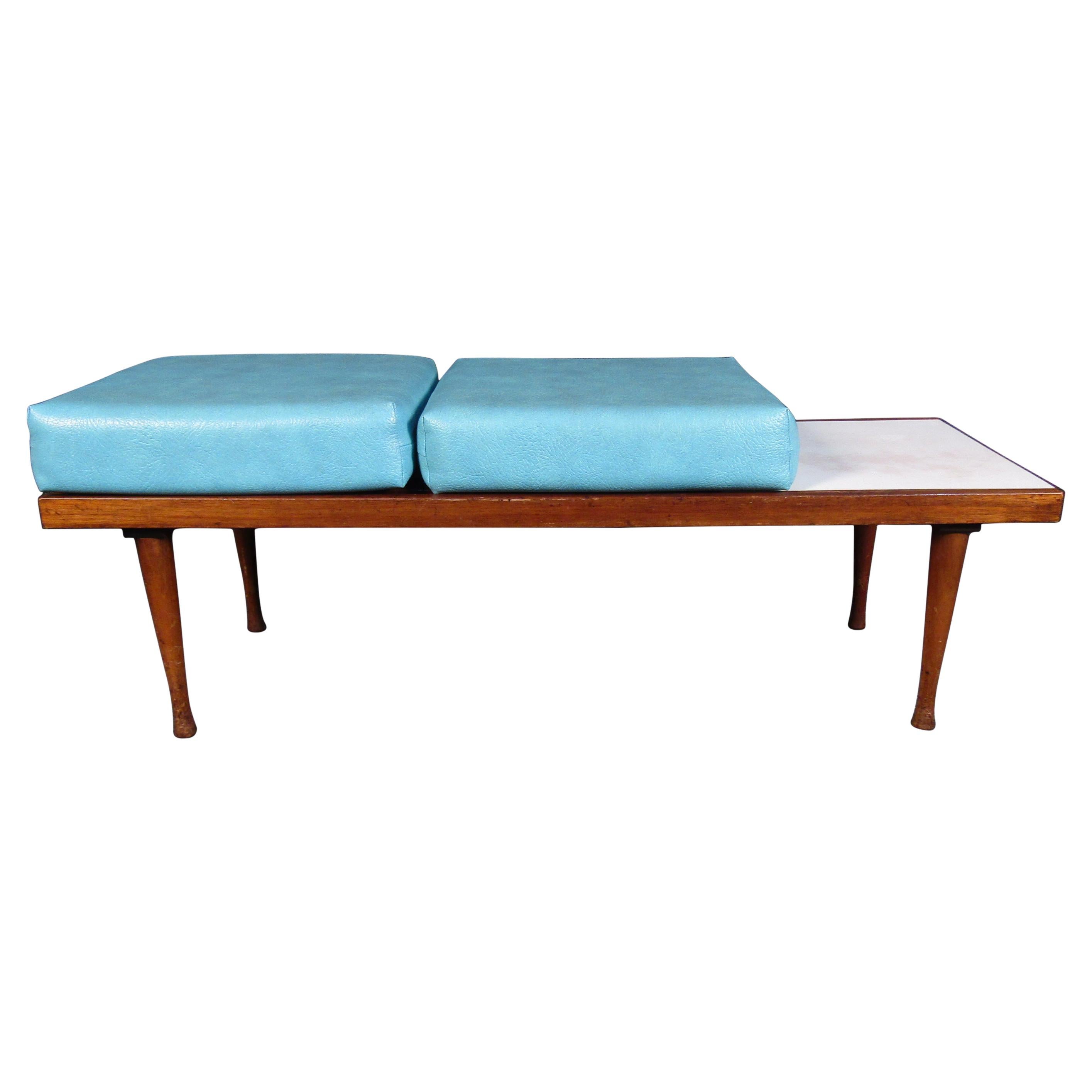 Mid-Century Modern Bench in Walnut