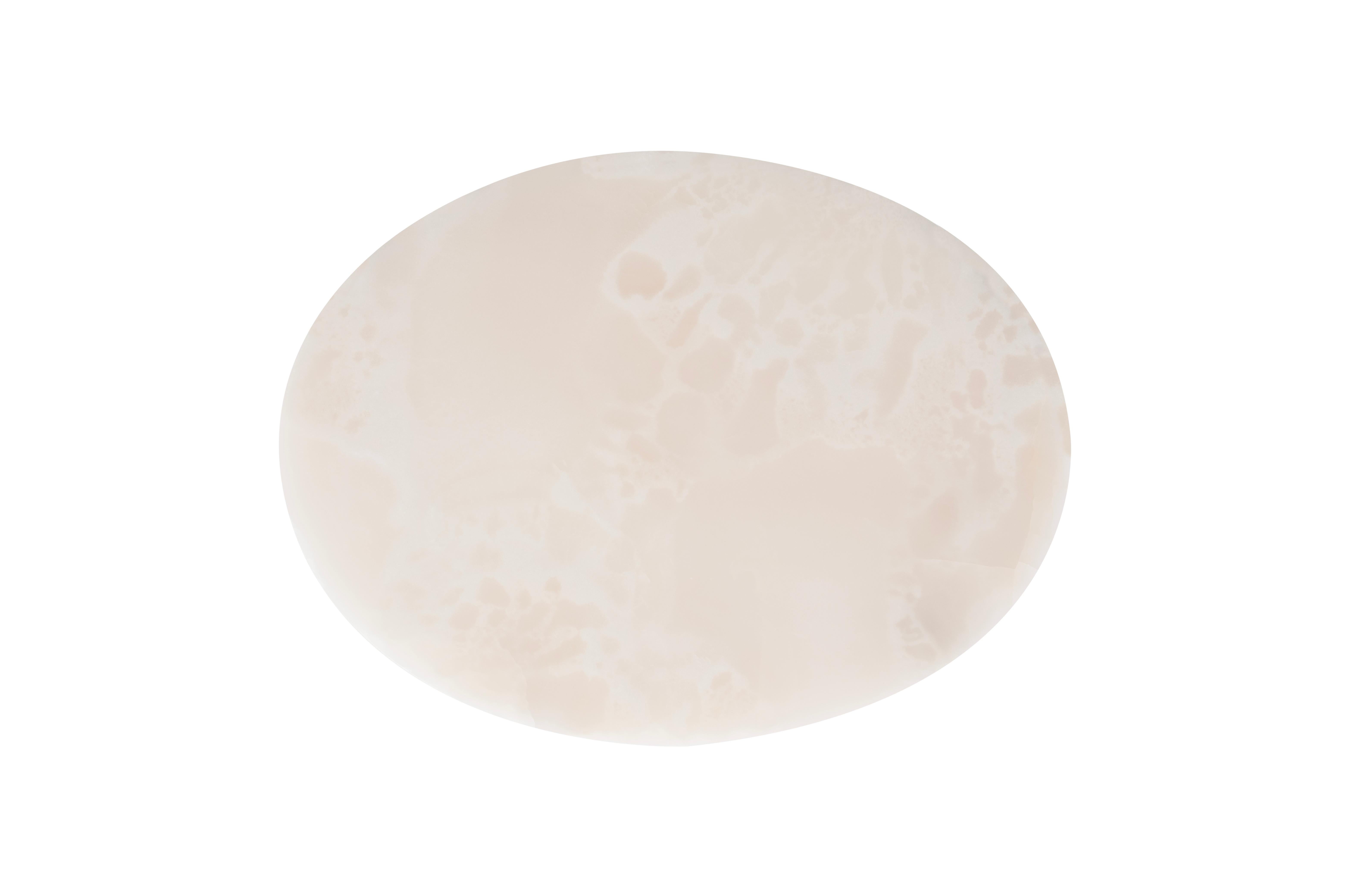 Laiton Ensemble Bend 2 tables de nuit Tables de chevet, laiton onyx, Greenapple en vente