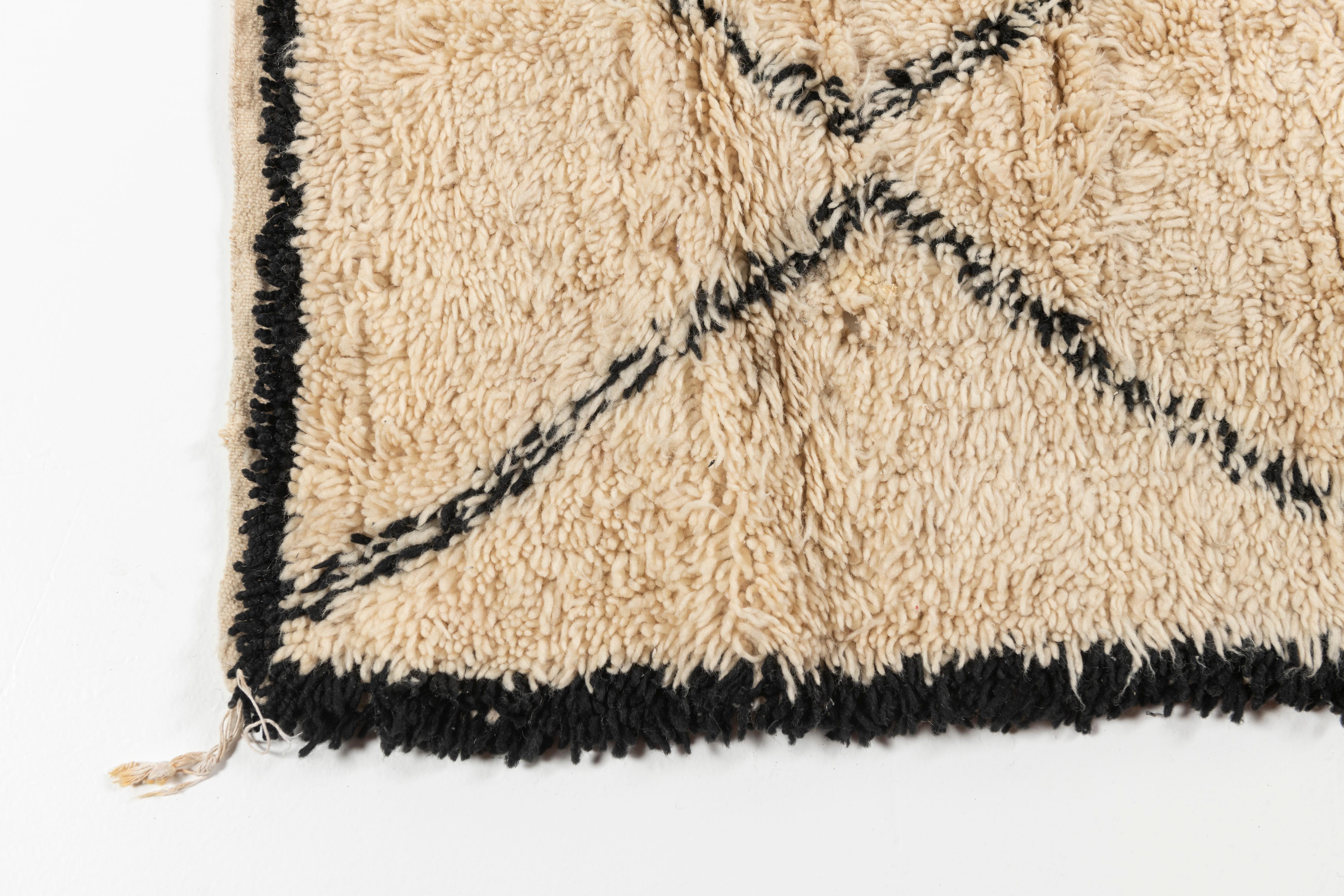 Mid-Century Modern Tapis Beni Ourain moderne du milieu du siècle dernier, Maroc en vente
