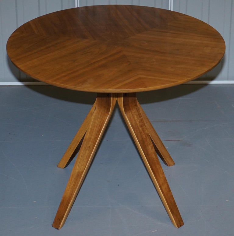 MidCentury Modern Bent Plywood Dining Table and Four Chairs with