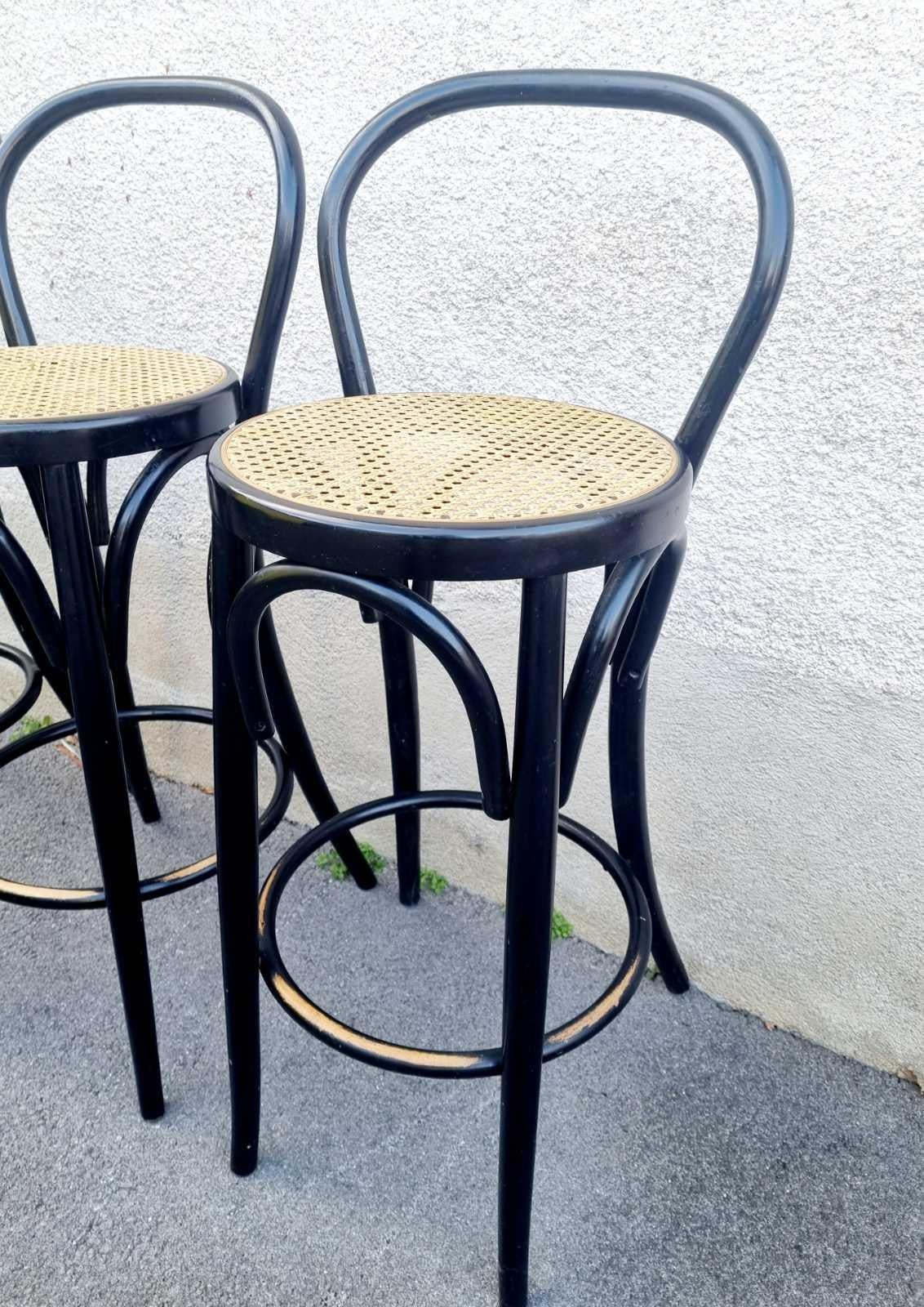 Moderne Barhocker aus Bugholz aus der Mitte des Jahrhunderts im Thonet-Stil, Italien 80er Jahre, 3er-Set, Set im Angebot 7