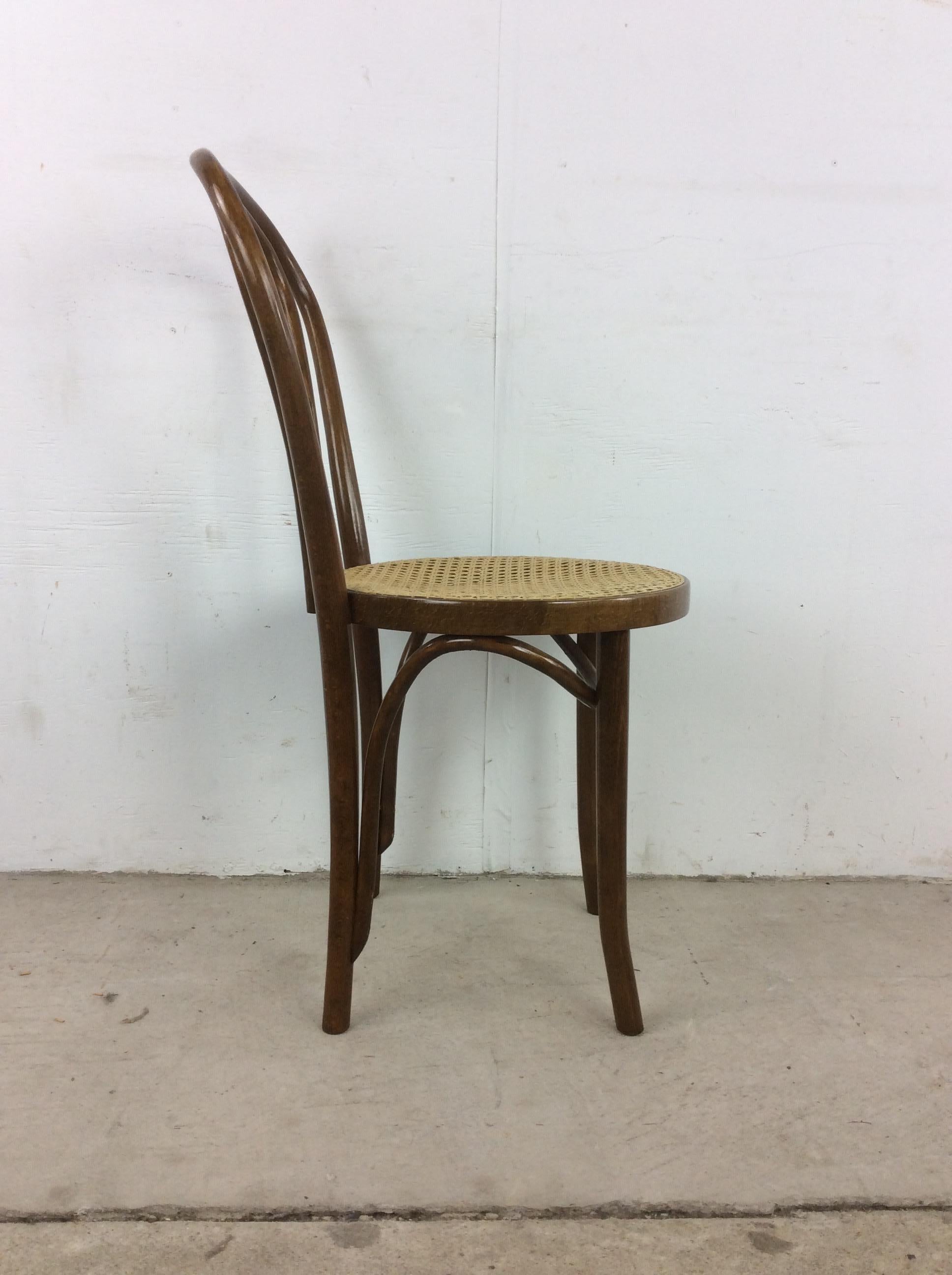 Mid Century Modern Bentwood Cafe Chair with Cane Seat For Sale 4