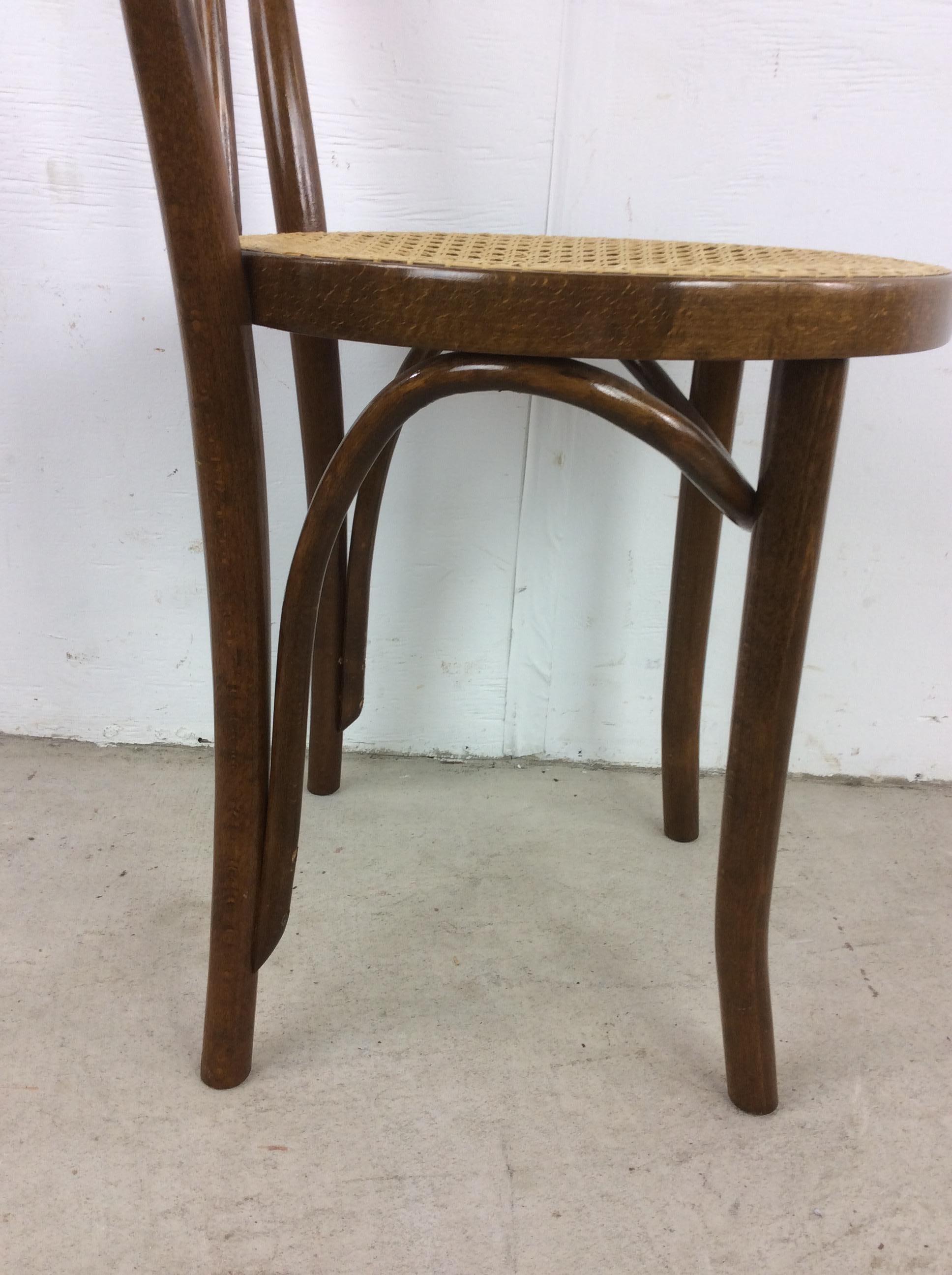 Mid Century Modern Bentwood Cafe Chair with Cane Seat For Sale 5