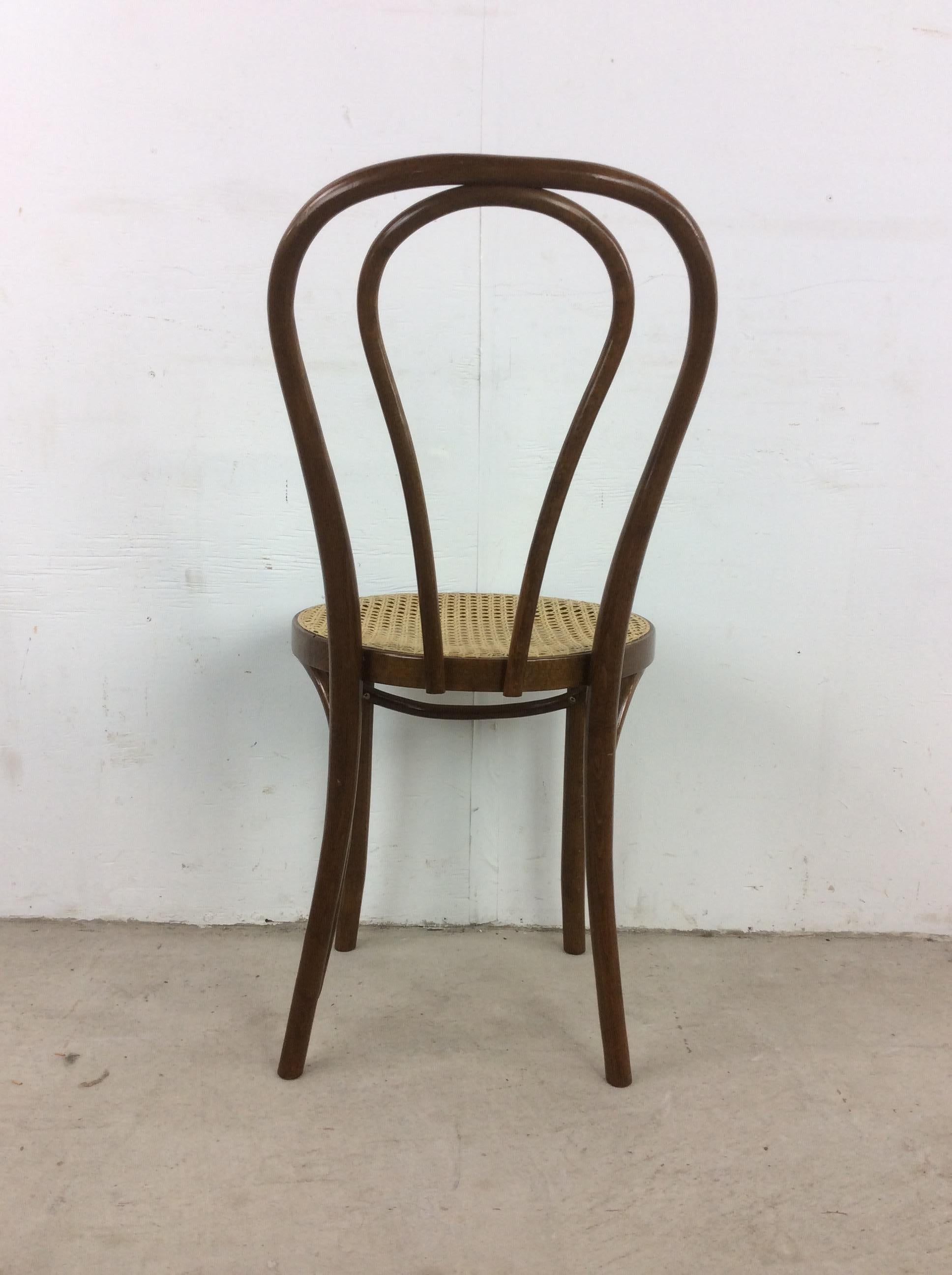 Mid Century Modern Bentwood Cafe Chair with Cane Seat For Sale 6