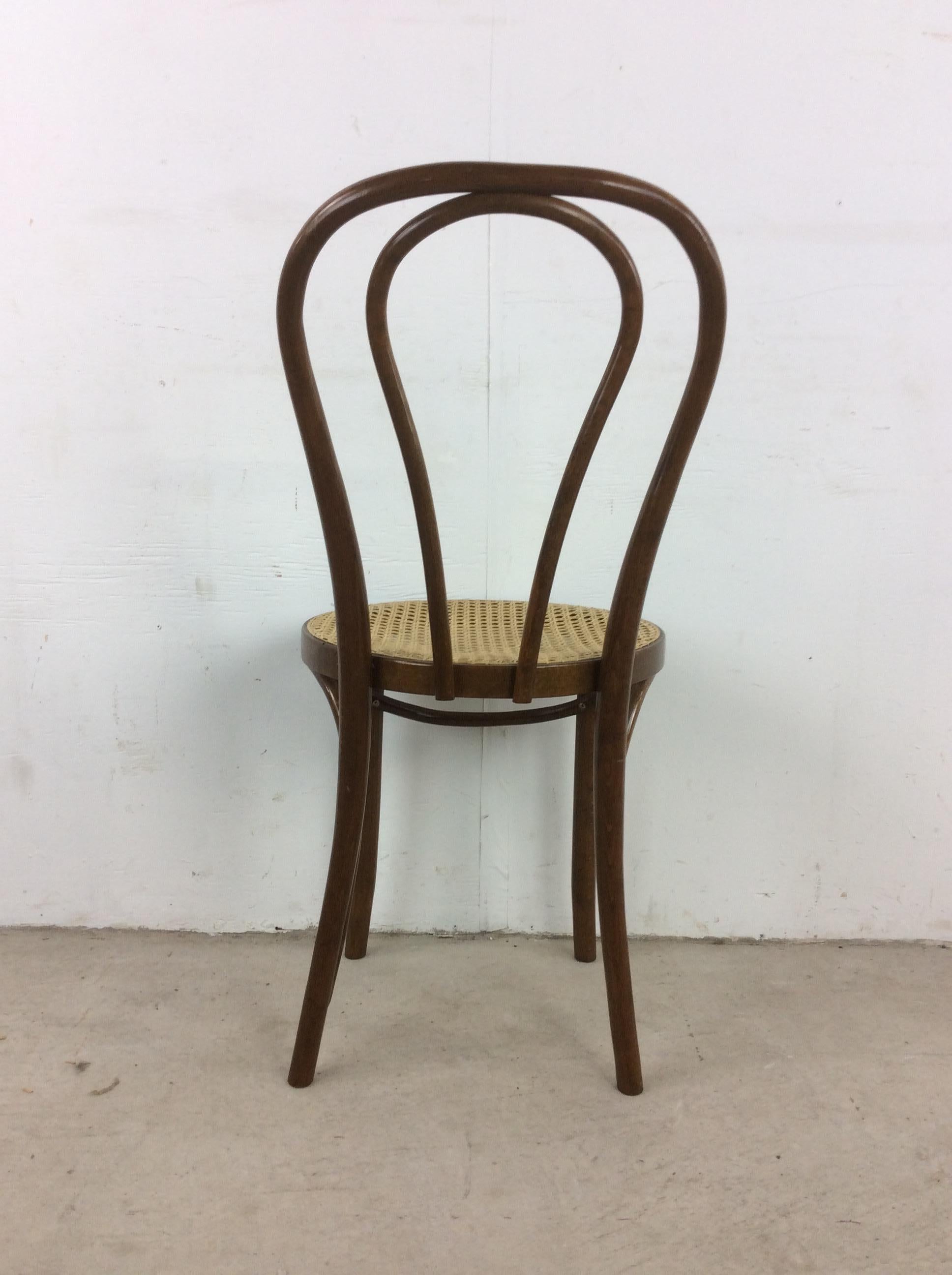 Mid Century Modern Bentwood Cafe Chair with Cane Seat For Sale 7