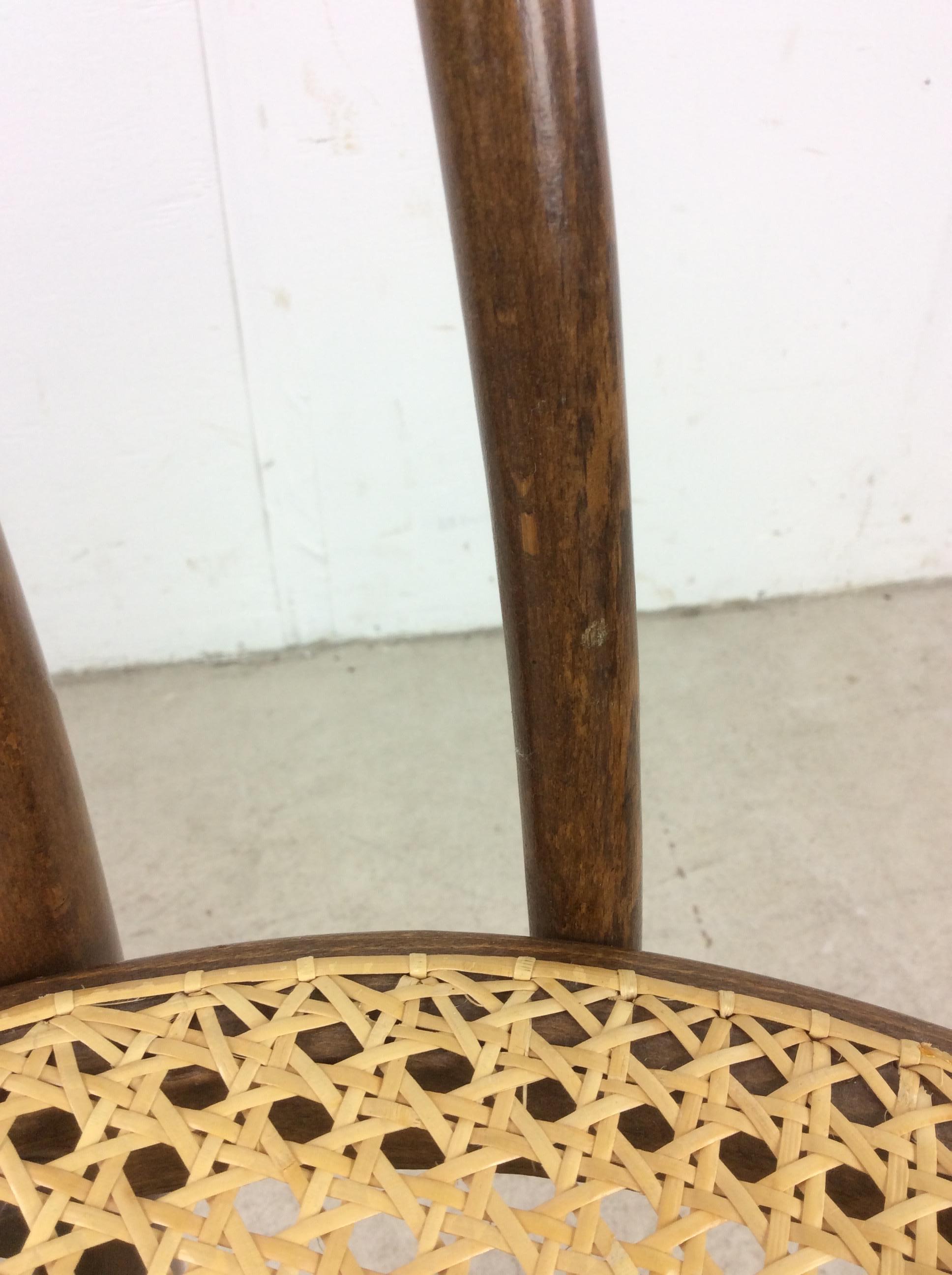 Mid Century Modern Bentwood Cafe Chair with Cane Seat For Sale 10