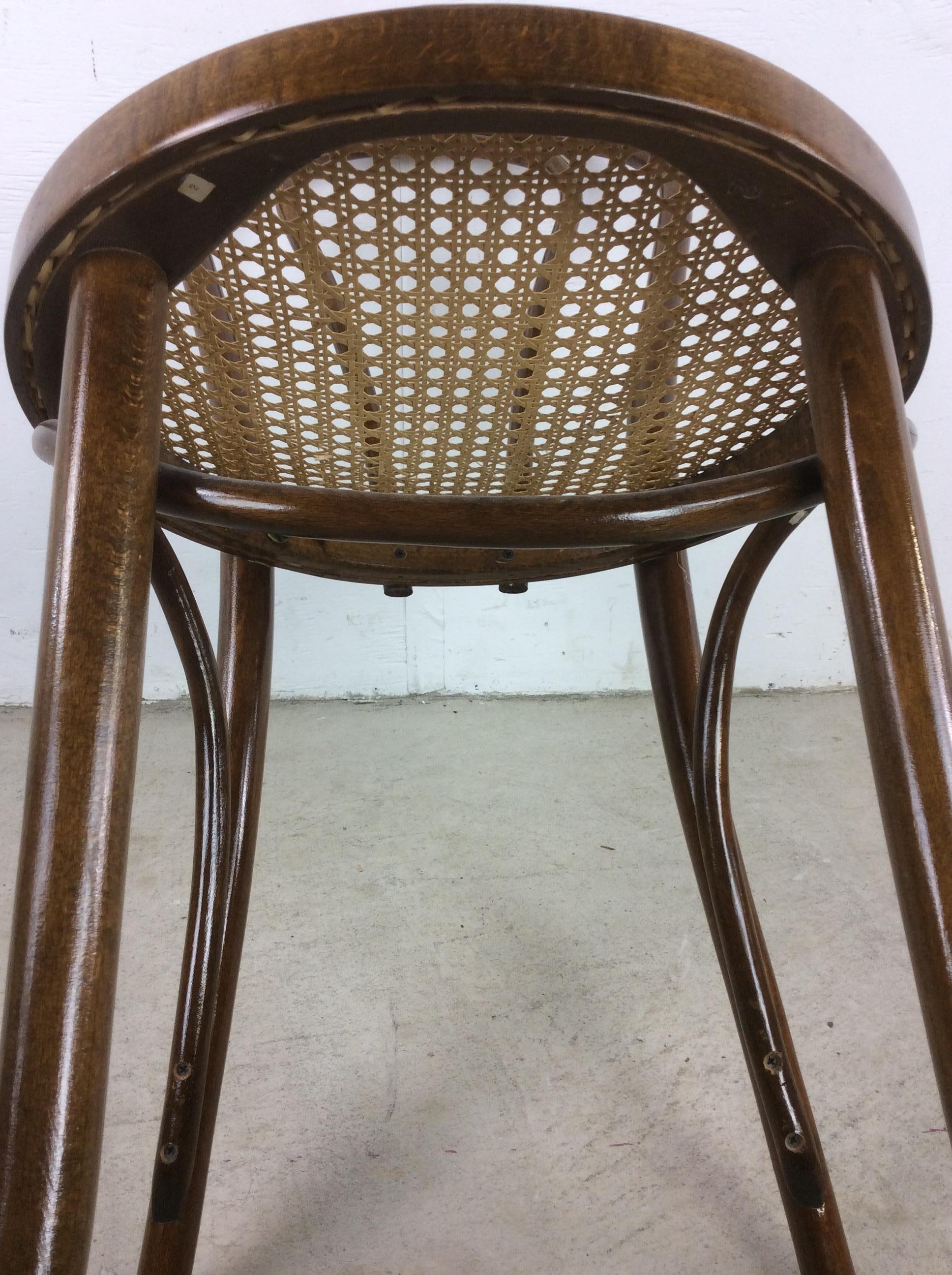 Mid Century Modern Bentwood Cafe Chair with Cane Seat For Sale 12