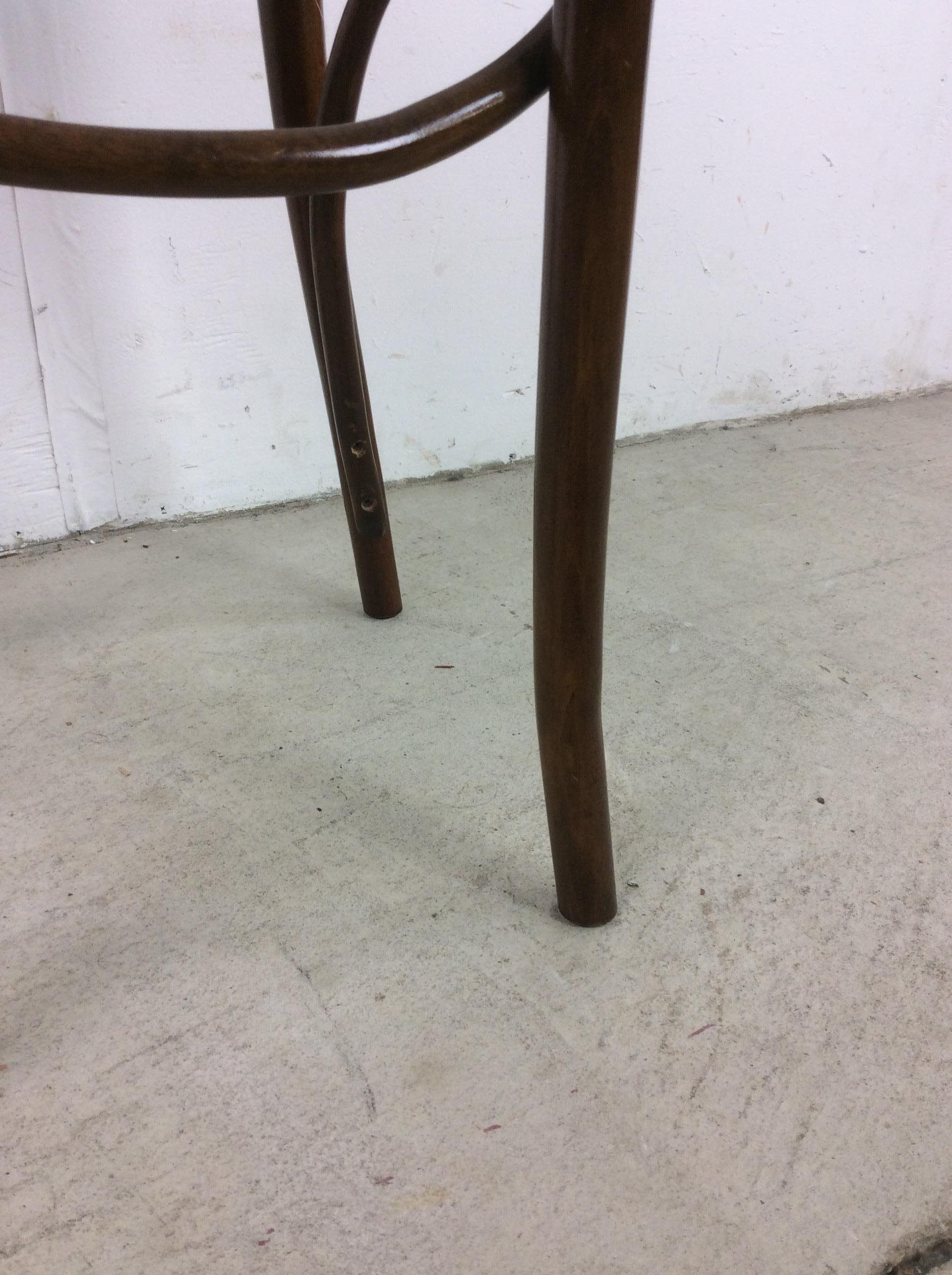 20th Century Mid Century Modern Bentwood Cafe Chair with Cane Seat For Sale