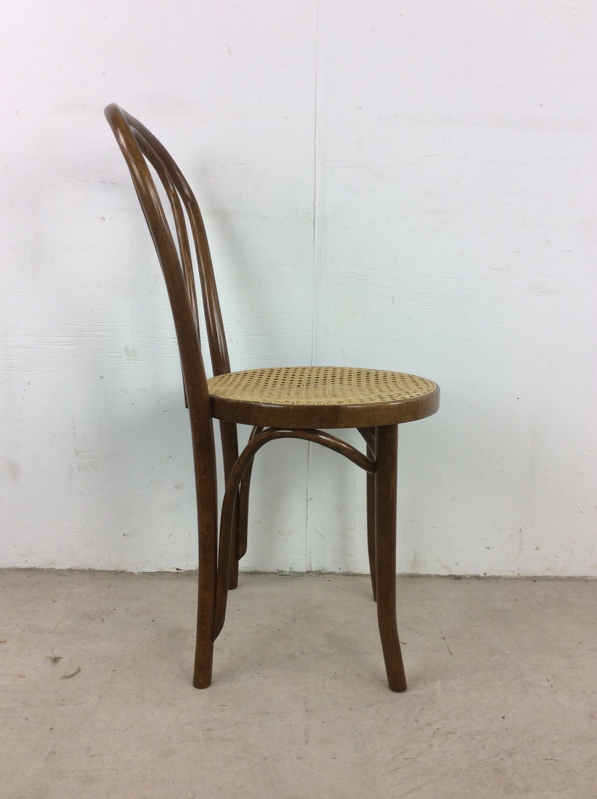 Mid Century Modern Bentwood Cafe Chair with Cane Seat For Sale 3