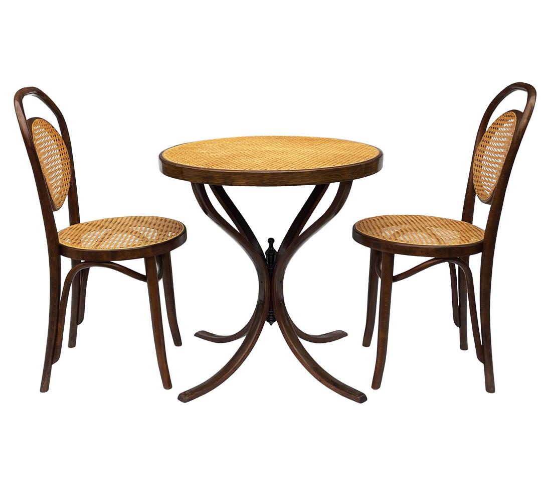 cane table and chairs