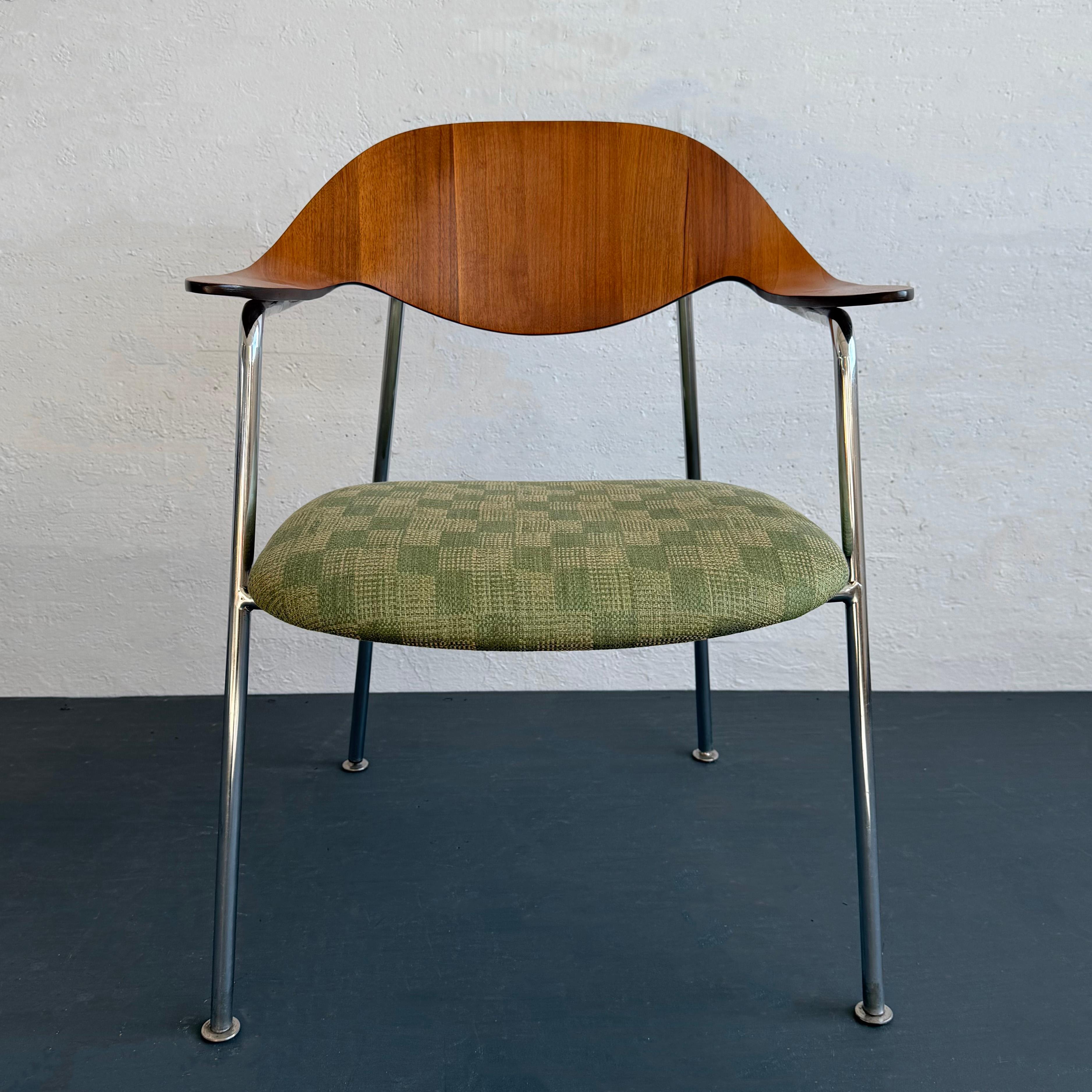 Mid-Century Modern Bentwood Chrome Chair By George Mulhauser For Plycraft In Good Condition For Sale In Brooklyn, NY