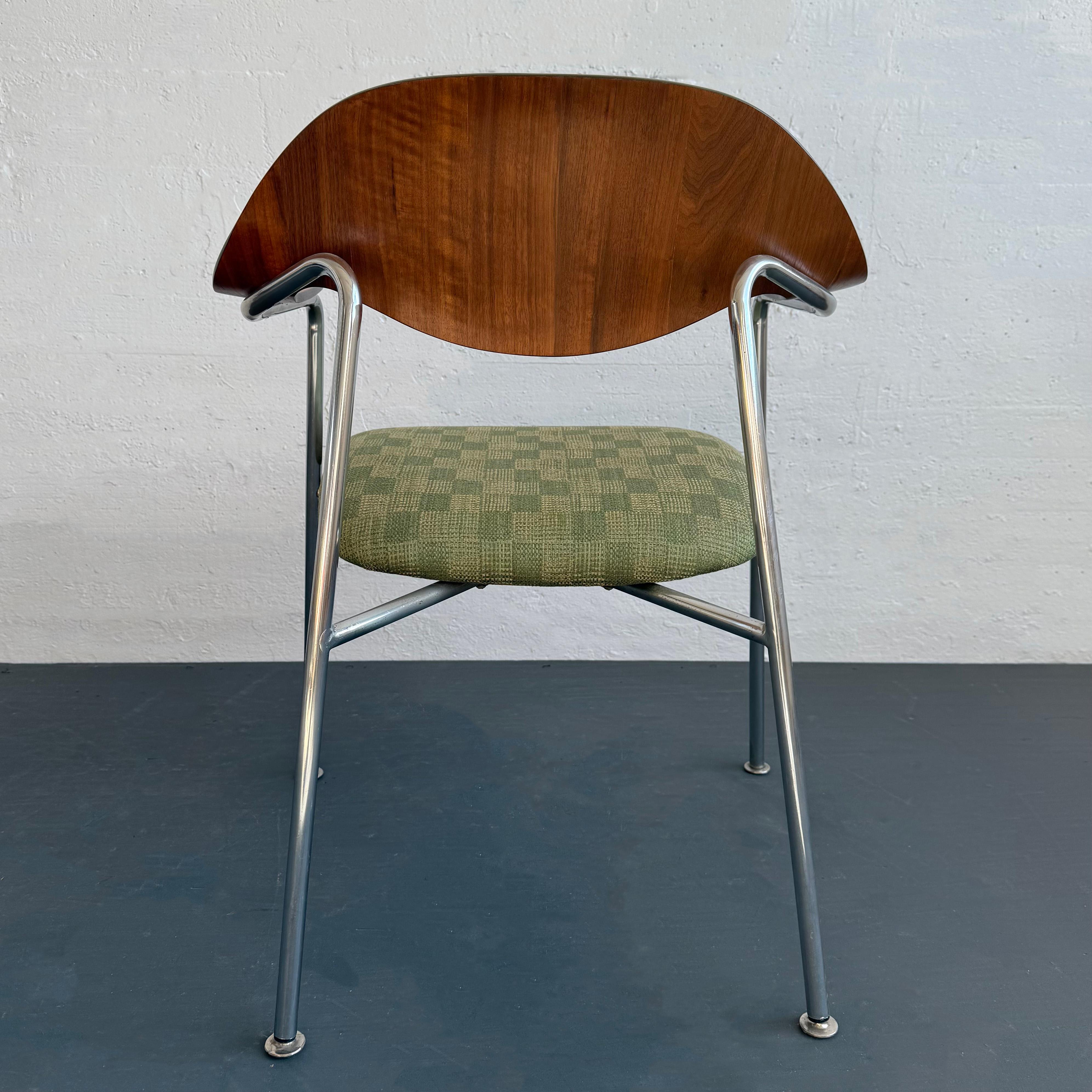 20th Century Mid-Century Modern Bentwood Chrome Chair By George Mulhauser For Plycraft For Sale