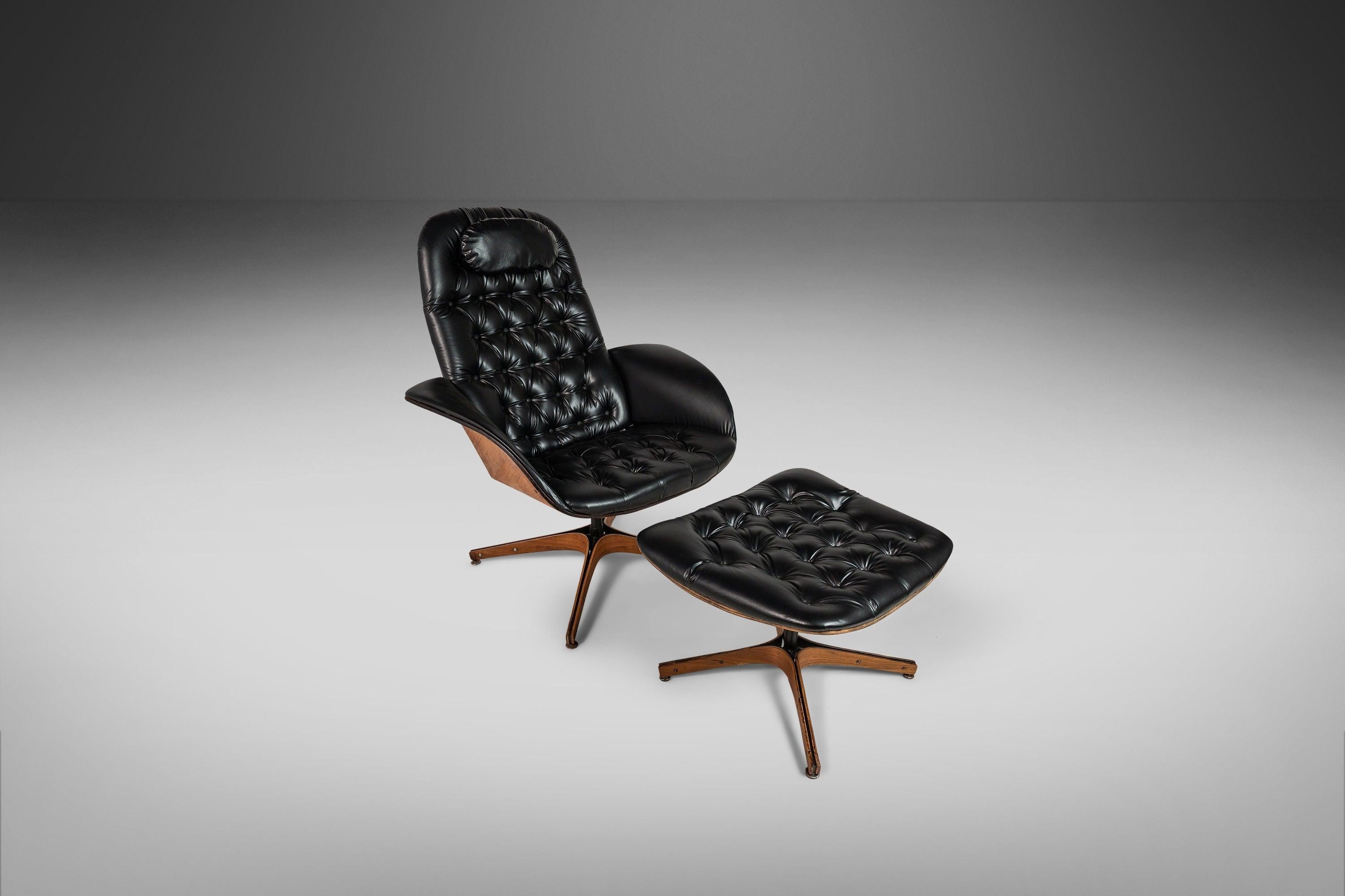 Bentwood Lounge Chair and Ottoman by George Mulhauser for Plycraft, USA, 1960s For Sale 2