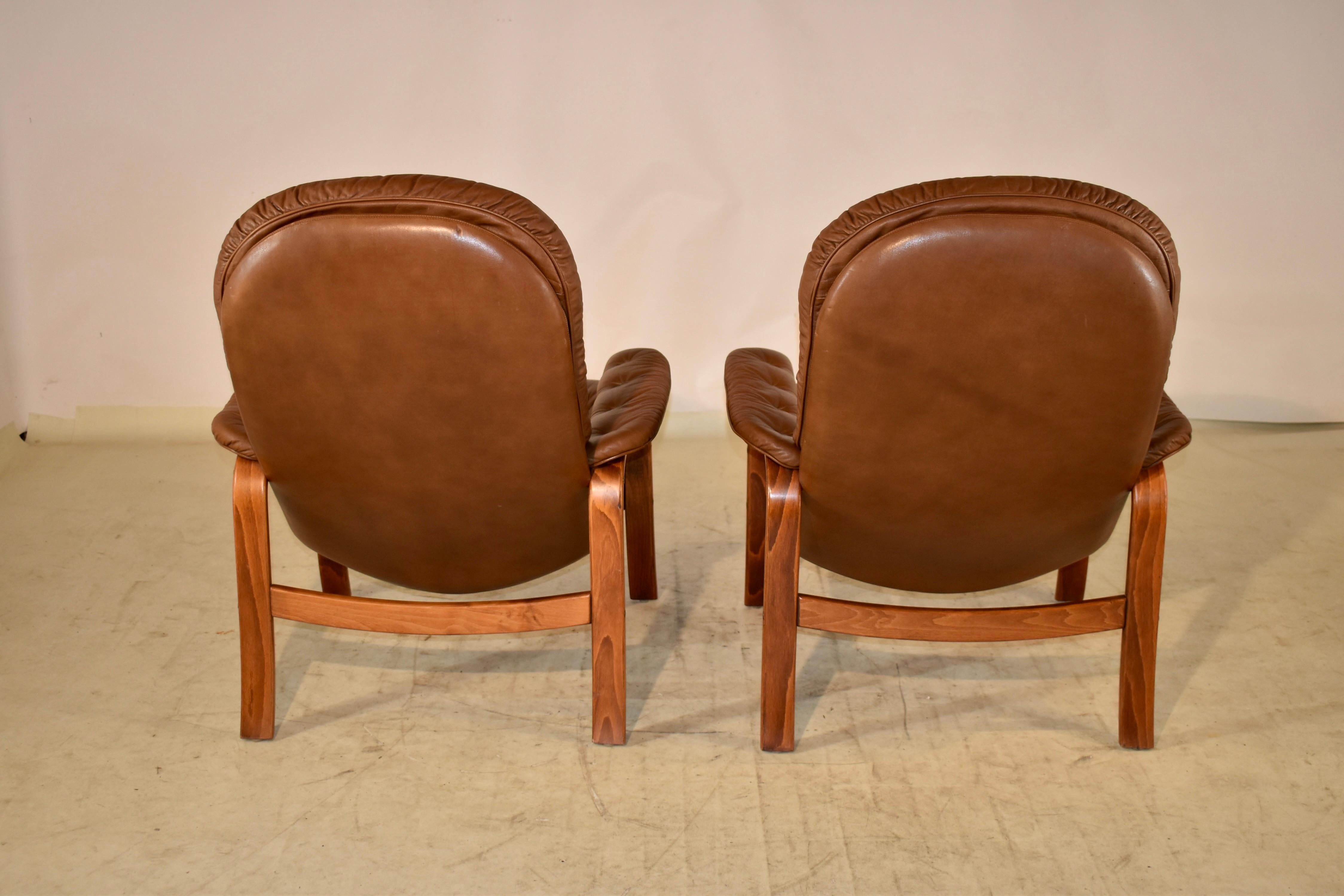 Swedish Mid-Century Modern Bentwood Lounge Chairs by Gote Mobler