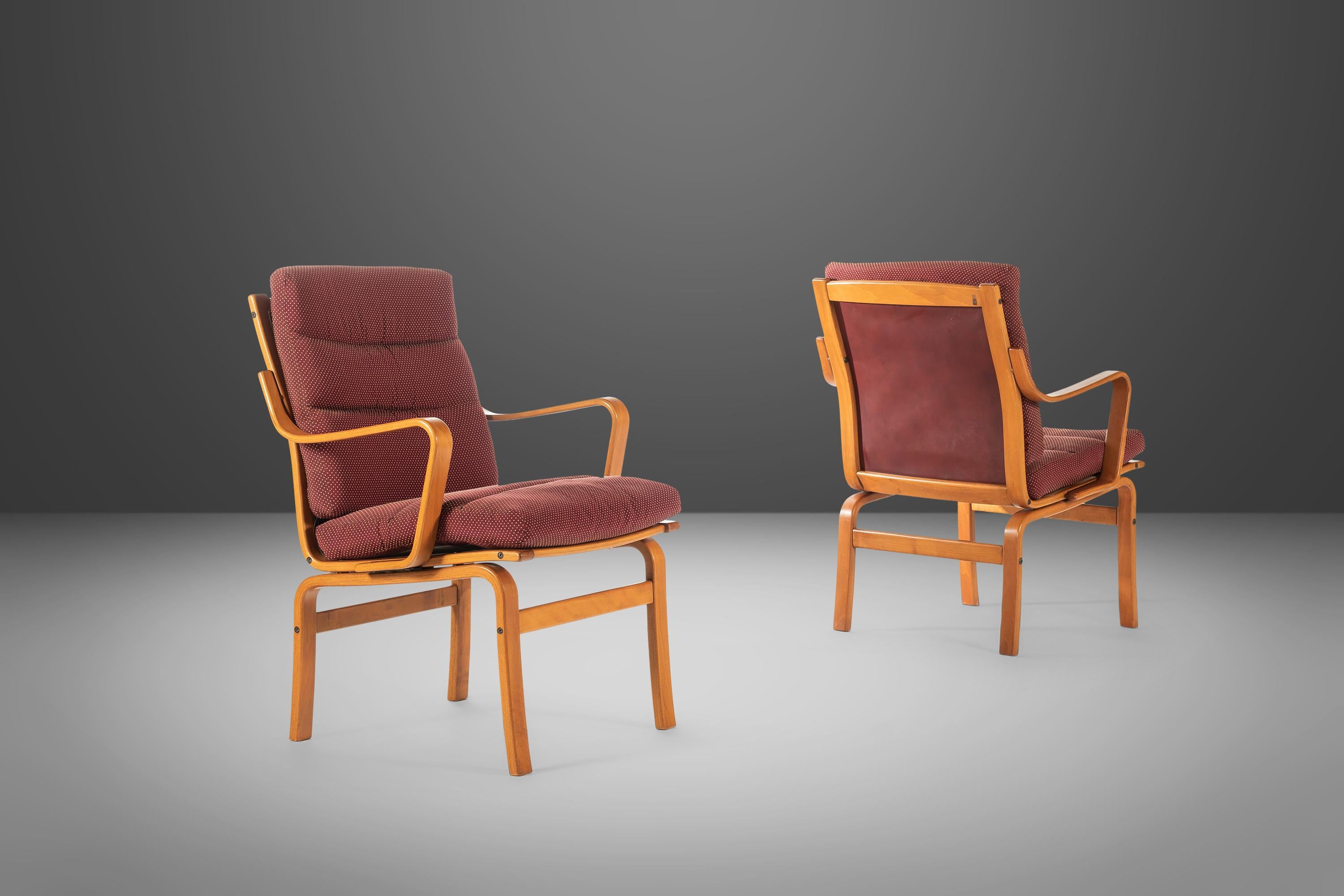 This truly is a fabulous set of Mid Century Modern Swedish Lounge Chairs. The lines on these are stunning. I honestly can't describe how comfortable this set of chairs is which makes it a perfect addition to any home or