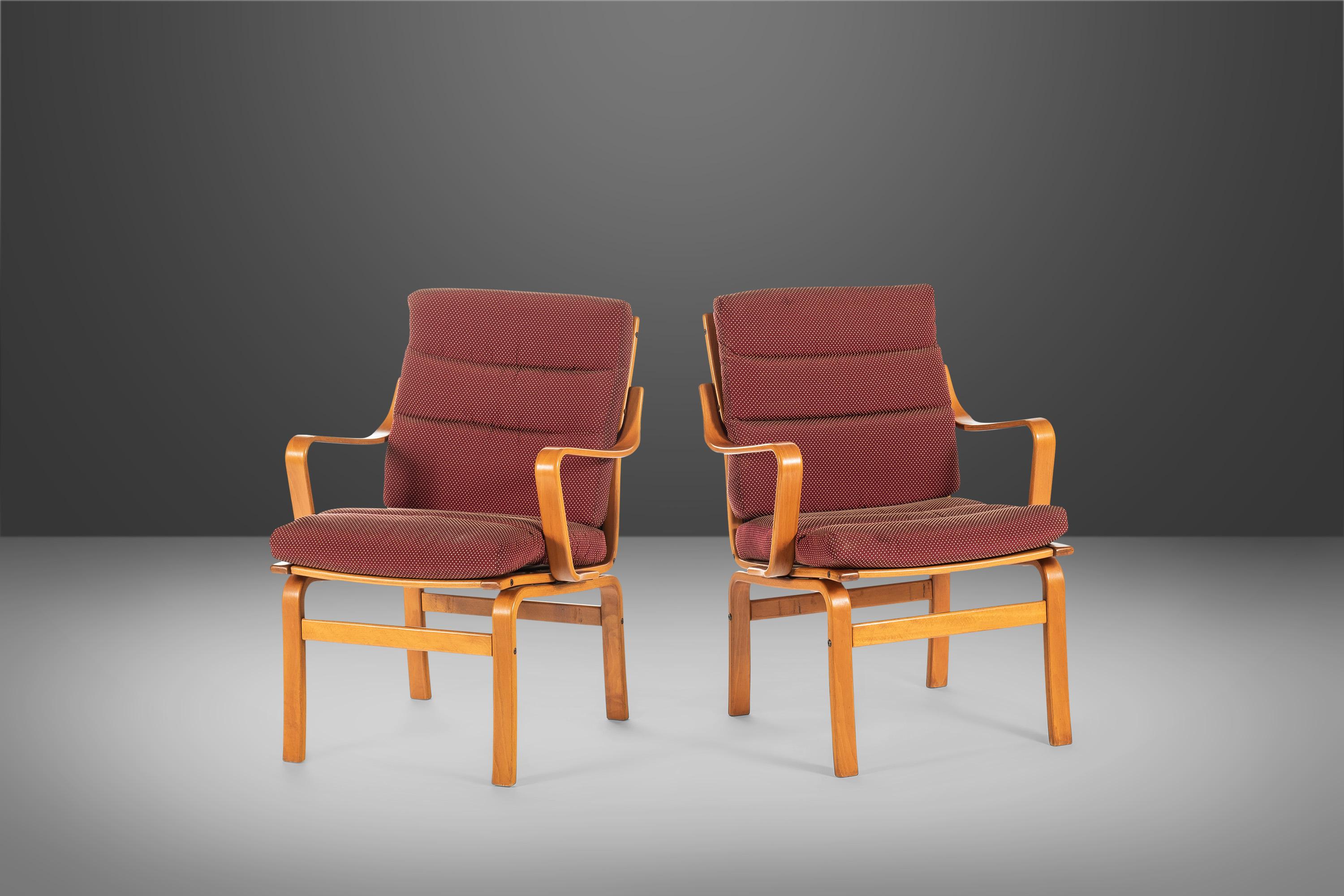 Swedish Mid Century Modern Bentwood Lounge Chairs by Gote Mobler, Sweden
