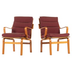 Mid Century Modern Bentwood Lounge Chairs by Gote Mobler, Sweden