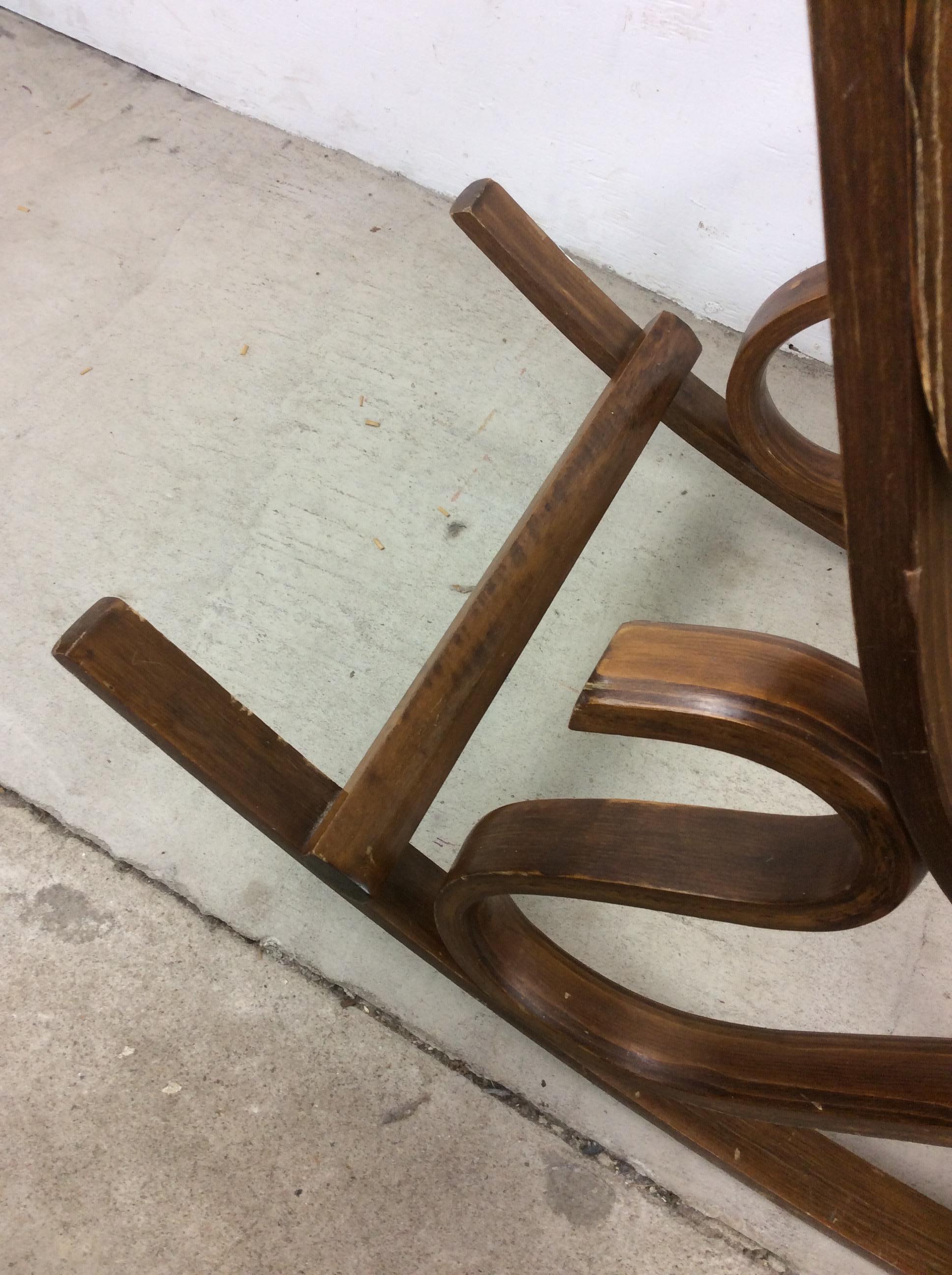 Mid Century Modern Bentwood Rocking Chair with Caning 3