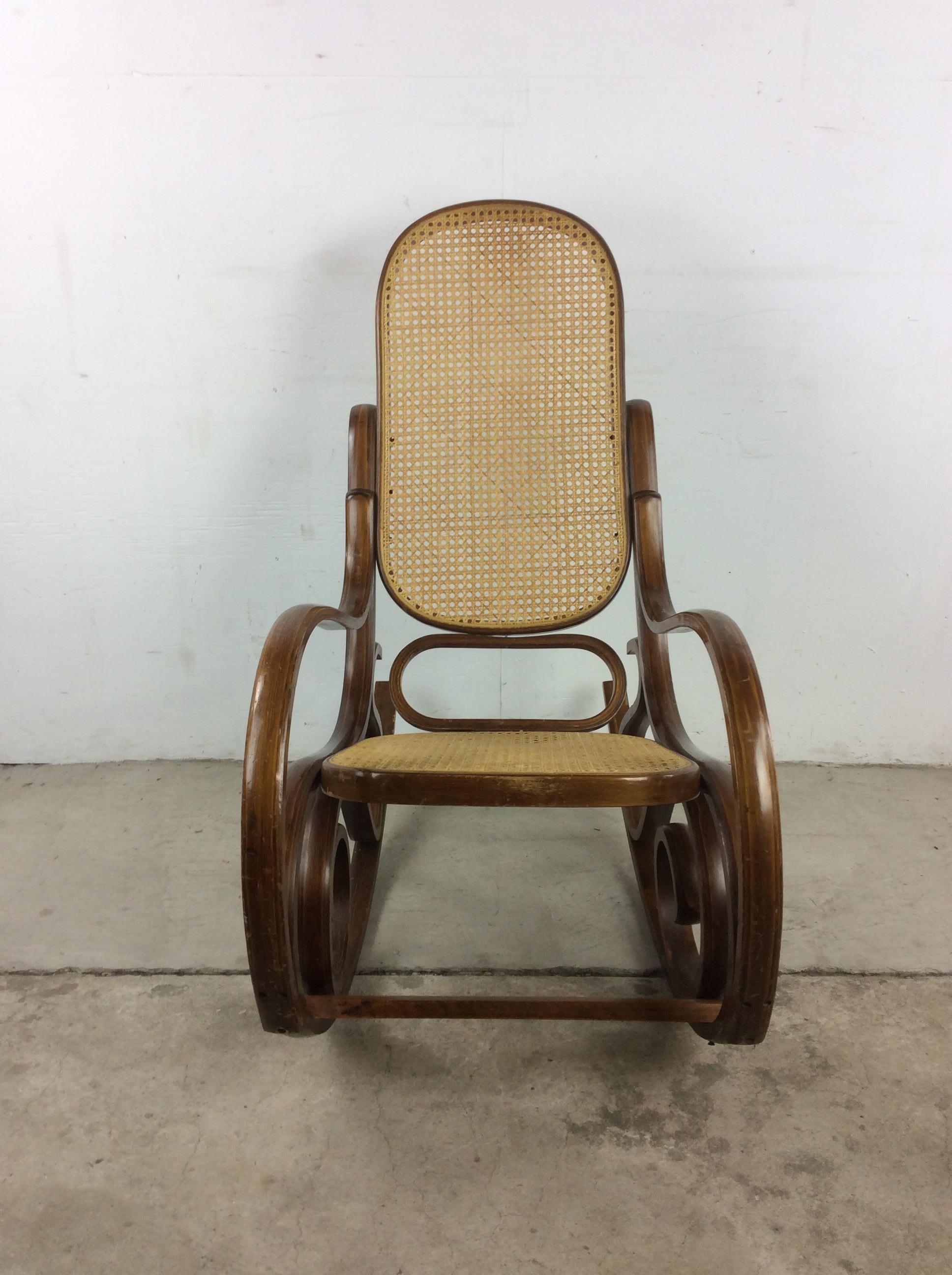 bentwood cane rocking chair