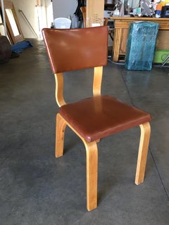 Mid-Century Modern Bentwood Side Chair Pair with Nailhead Back by Thonet