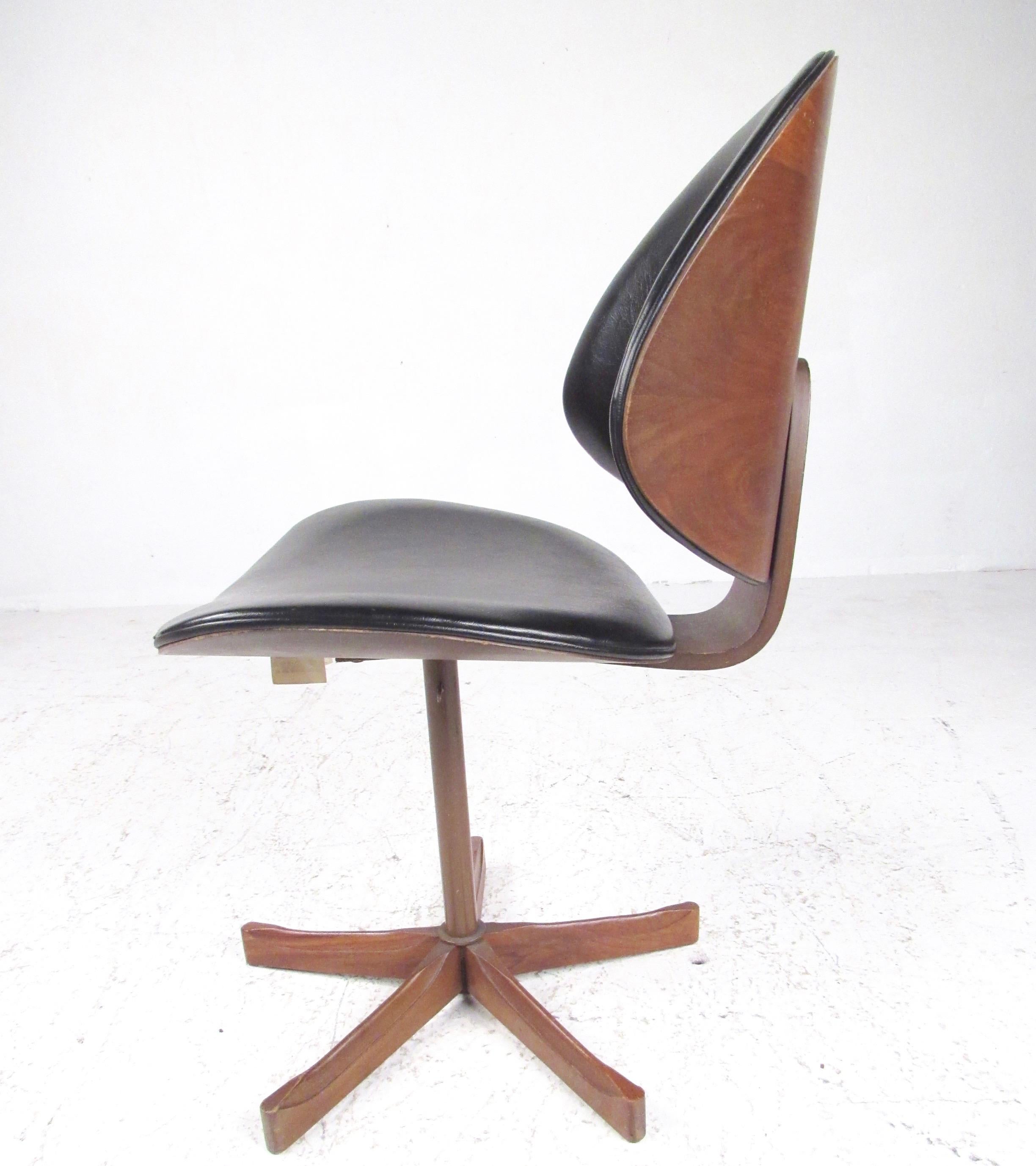 American Mid-Century Modern Bentwood Teak Side Chair by Kodawood