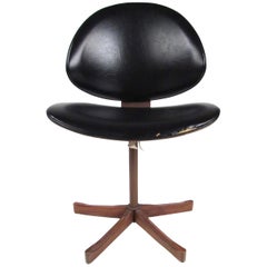 Chaise d'appoint en teck courbé de style mi-siècle moderne de Kodawood