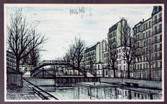 Mid-Century Modern Bernard Buffet St Martins Canal 1956 French Lithograph Signed