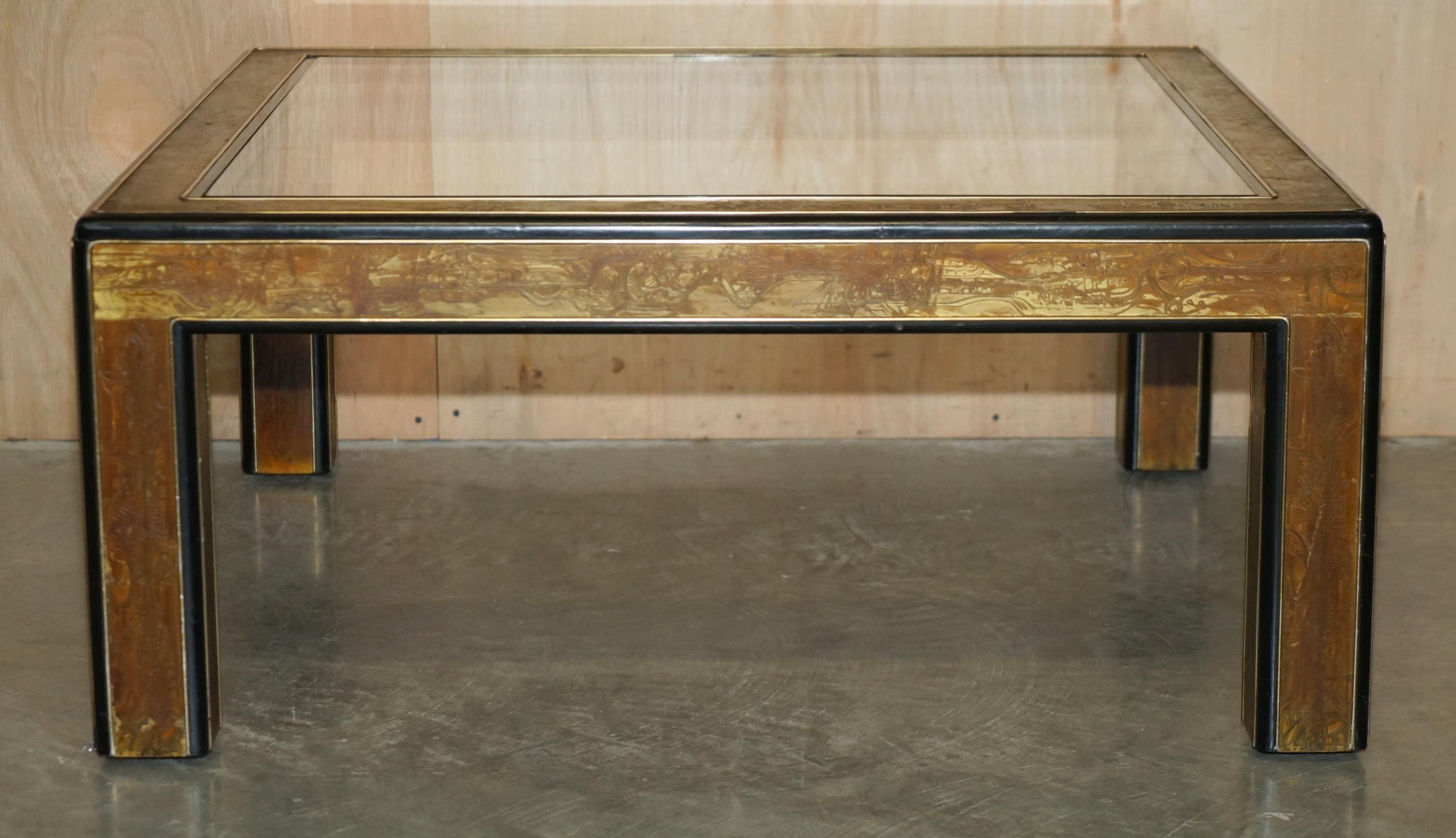 Bernhard Rohne Mastercraft Acid Etched Couchtisch, Mid-Century Modern im Angebot 11