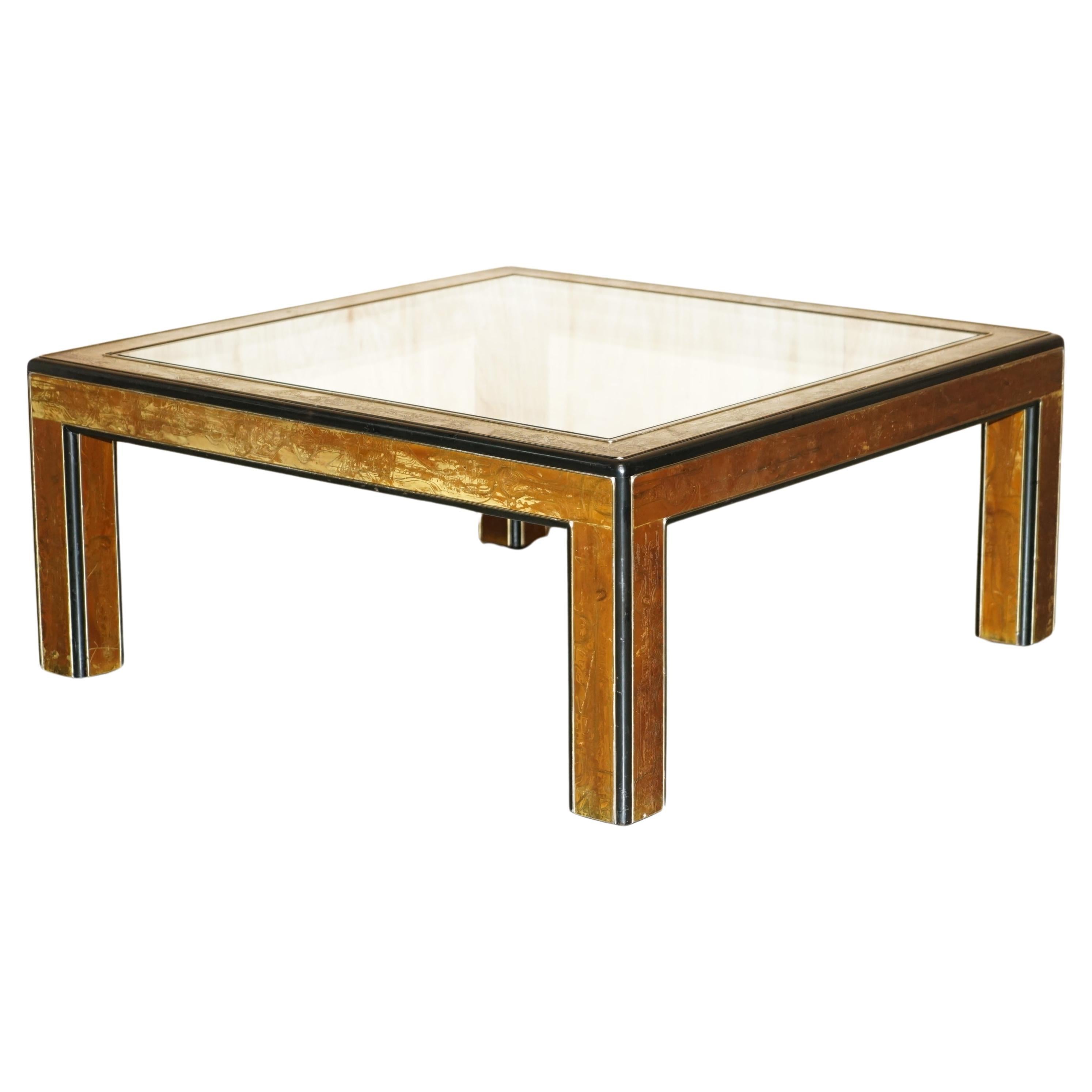 Table Cocktail Tables Modernes Bernhard Rohne Mastercraft Gravées à l'Acide en vente