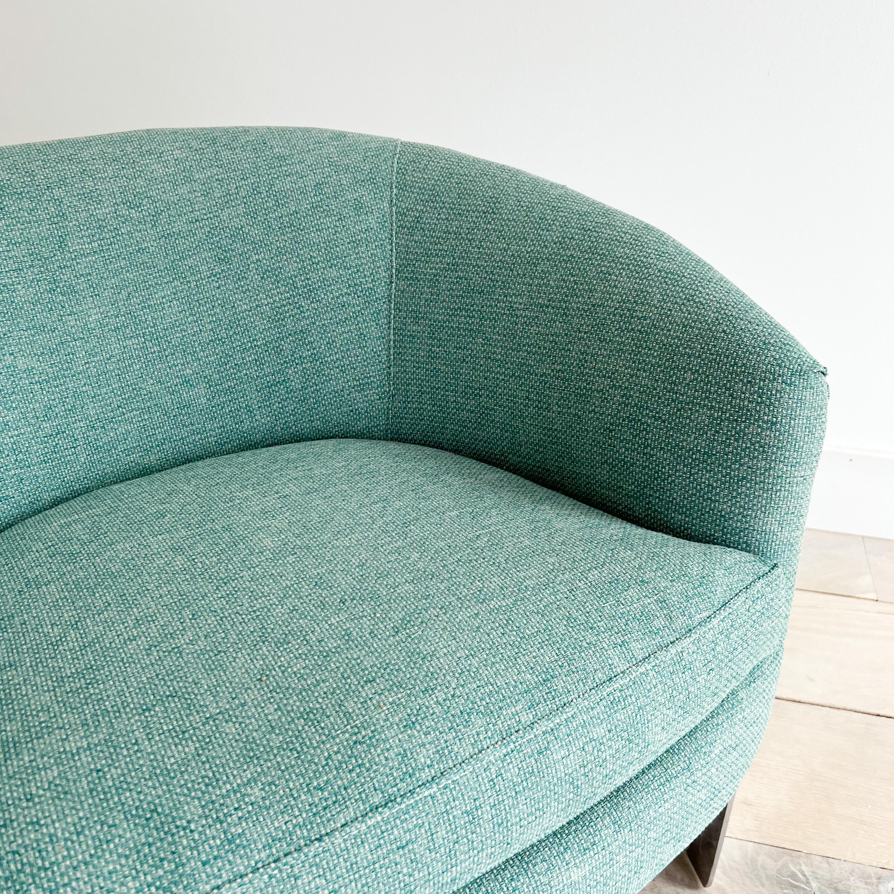 Mid-Century Modern Bernhardt Chrome Lounge Chair w/ New Upholstery 1
