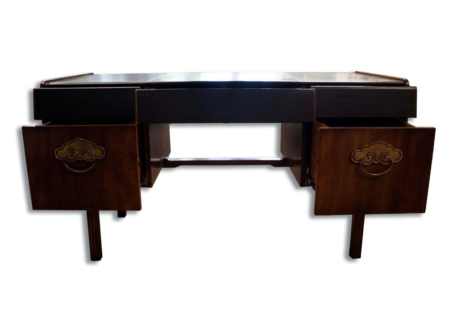 Mid Century Modern Bert England for Widdicomb Leather Top Desk For Sale 1
