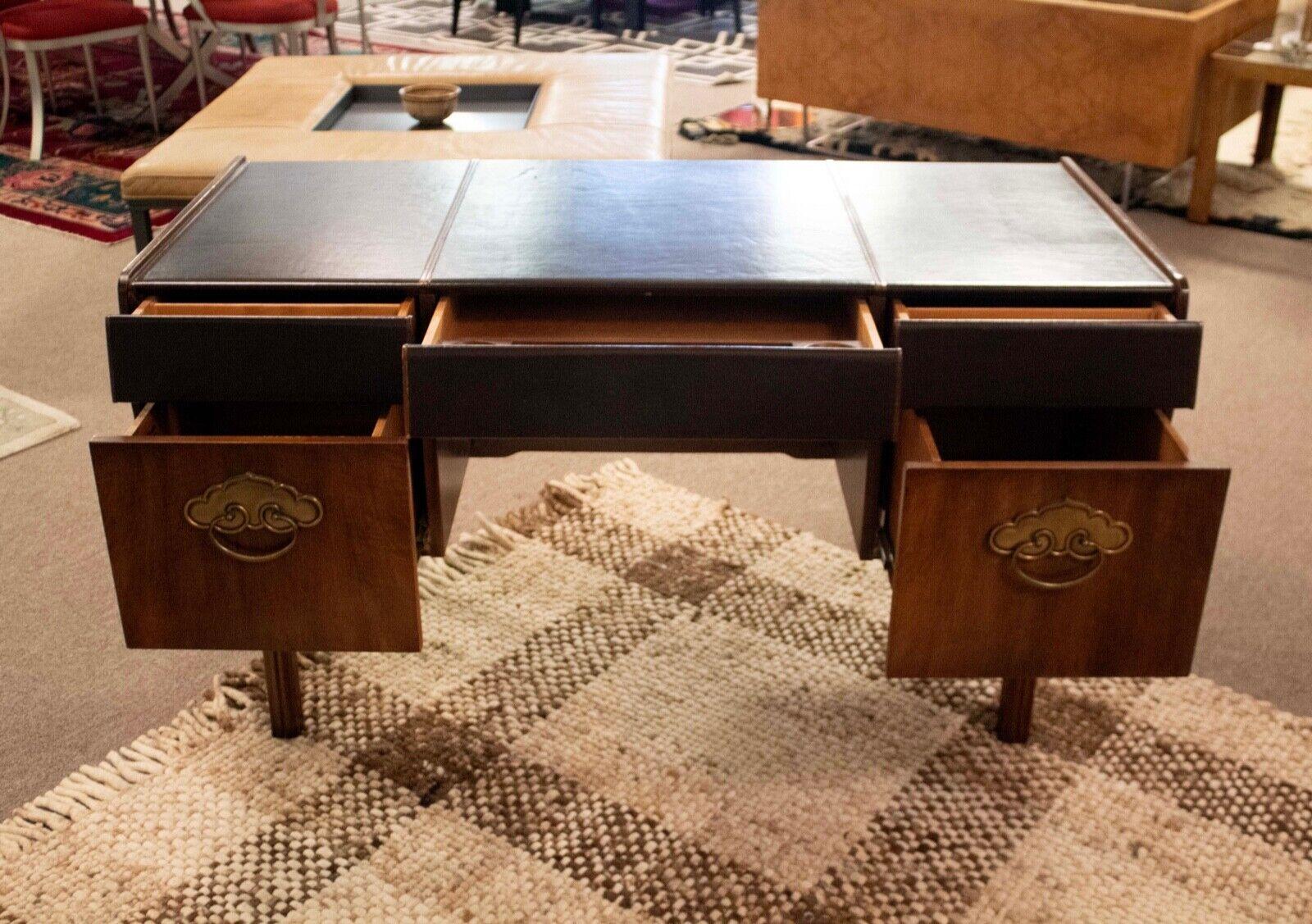 Mid Century Modern Bert England for Widdicomb Leather Top Desk For Sale 2