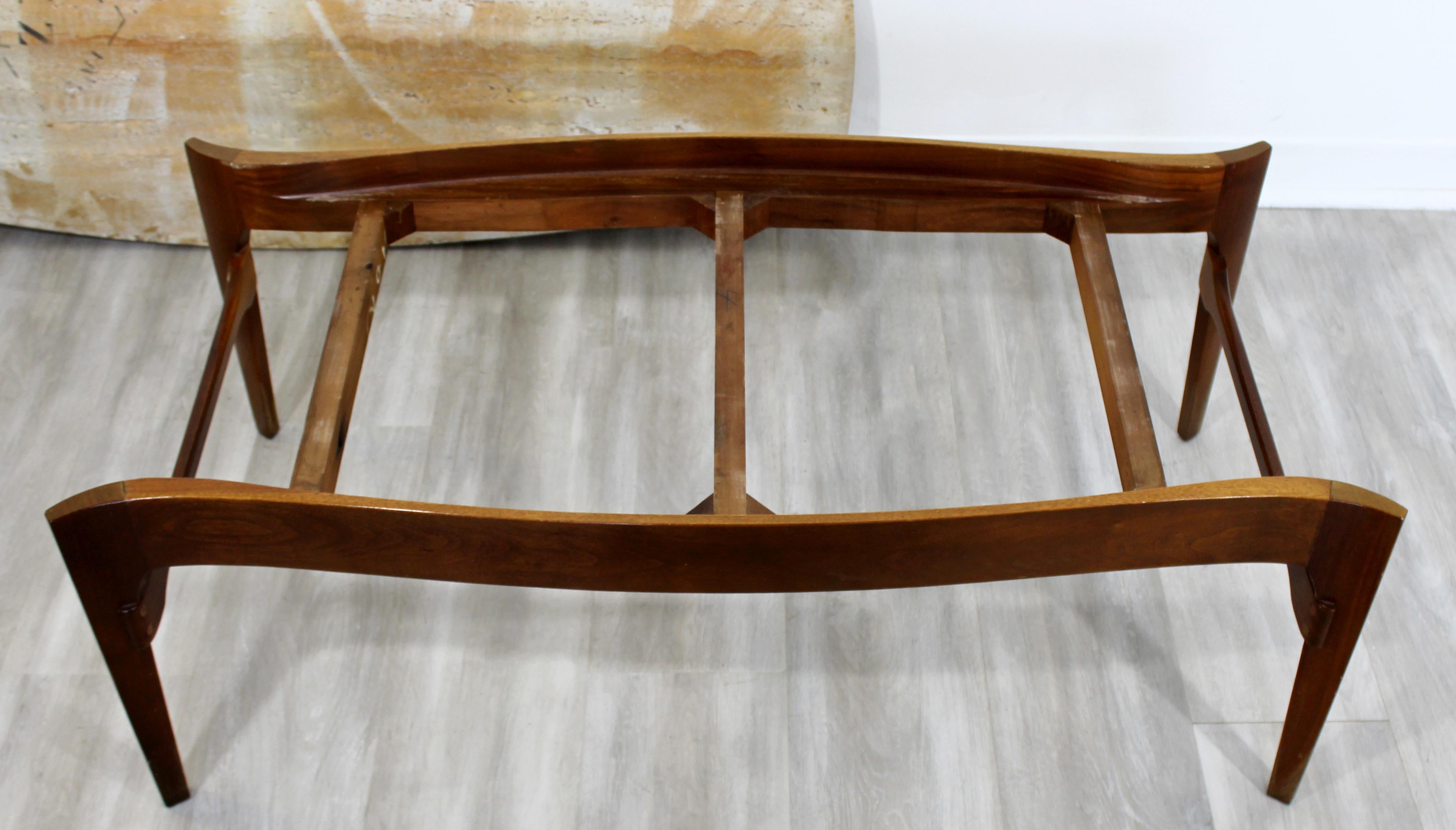Mid-Century Modern Bertha Schaeffer Table Set Walnut Travertine Coffee Pair Side 7