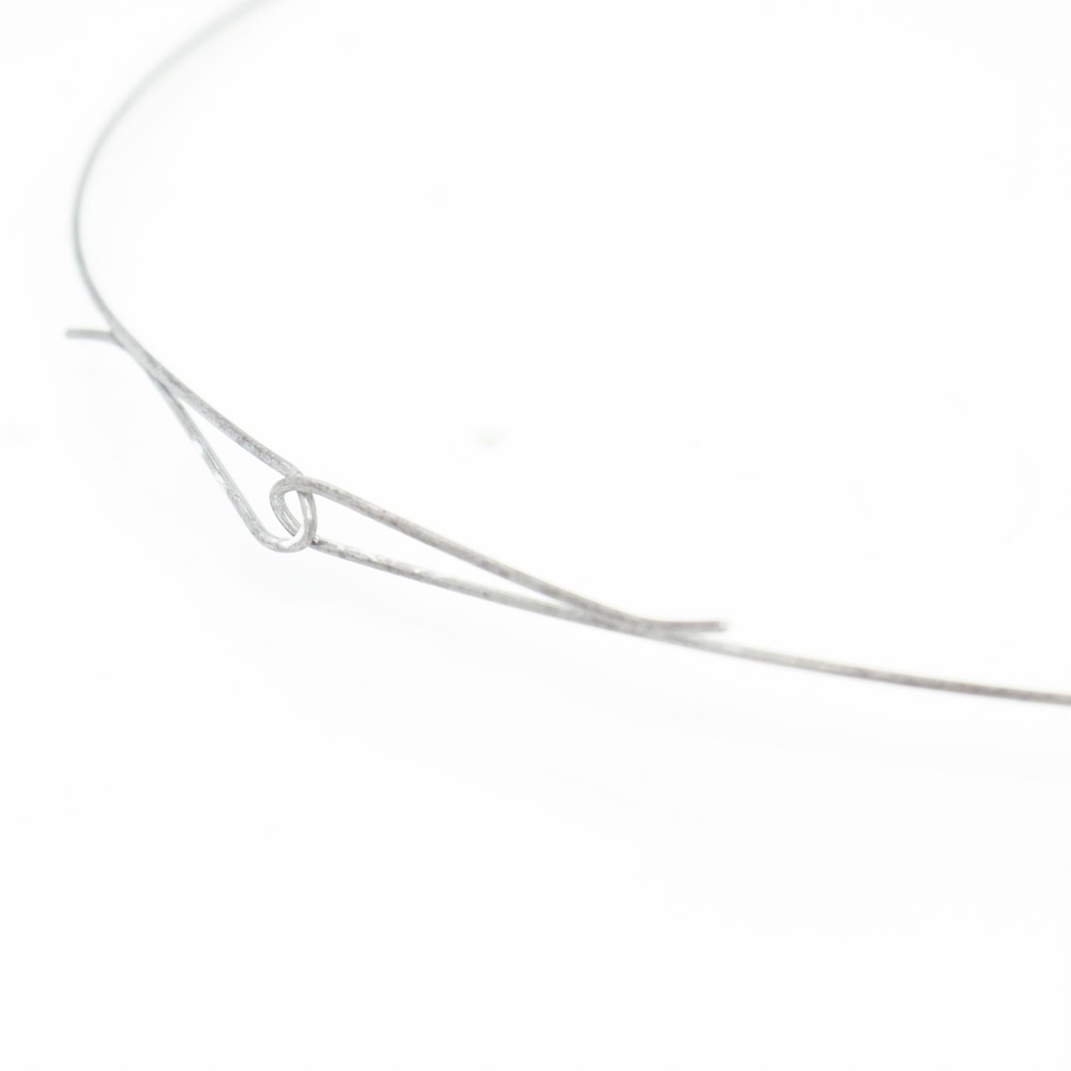 Mid-Century Modern Betty Cooke Style Silver Starburst Link Pendant Necklace 10