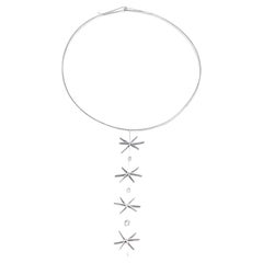 Collana con ciondolo a forma di stella in argento in stile Betty Cooke, metà del secolo scorso