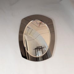 Mid- Century Modern Beveled Glass Wall Mirror, Italy 1970s