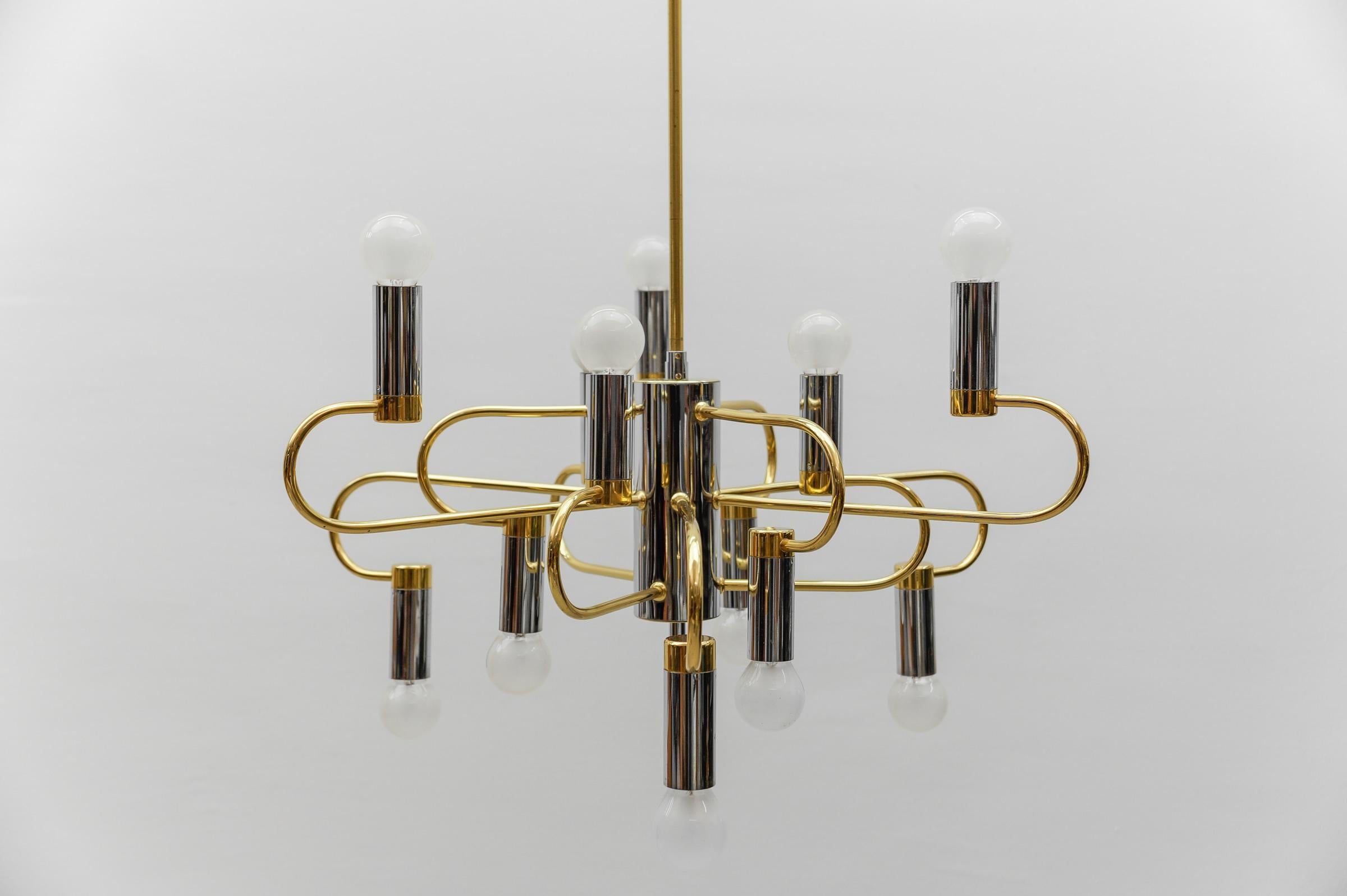 Mid-Century Modern Bicolor Orbit Ceiling Lamp, Italy 1960s In Good Condition For Sale In Nürnberg, Bayern