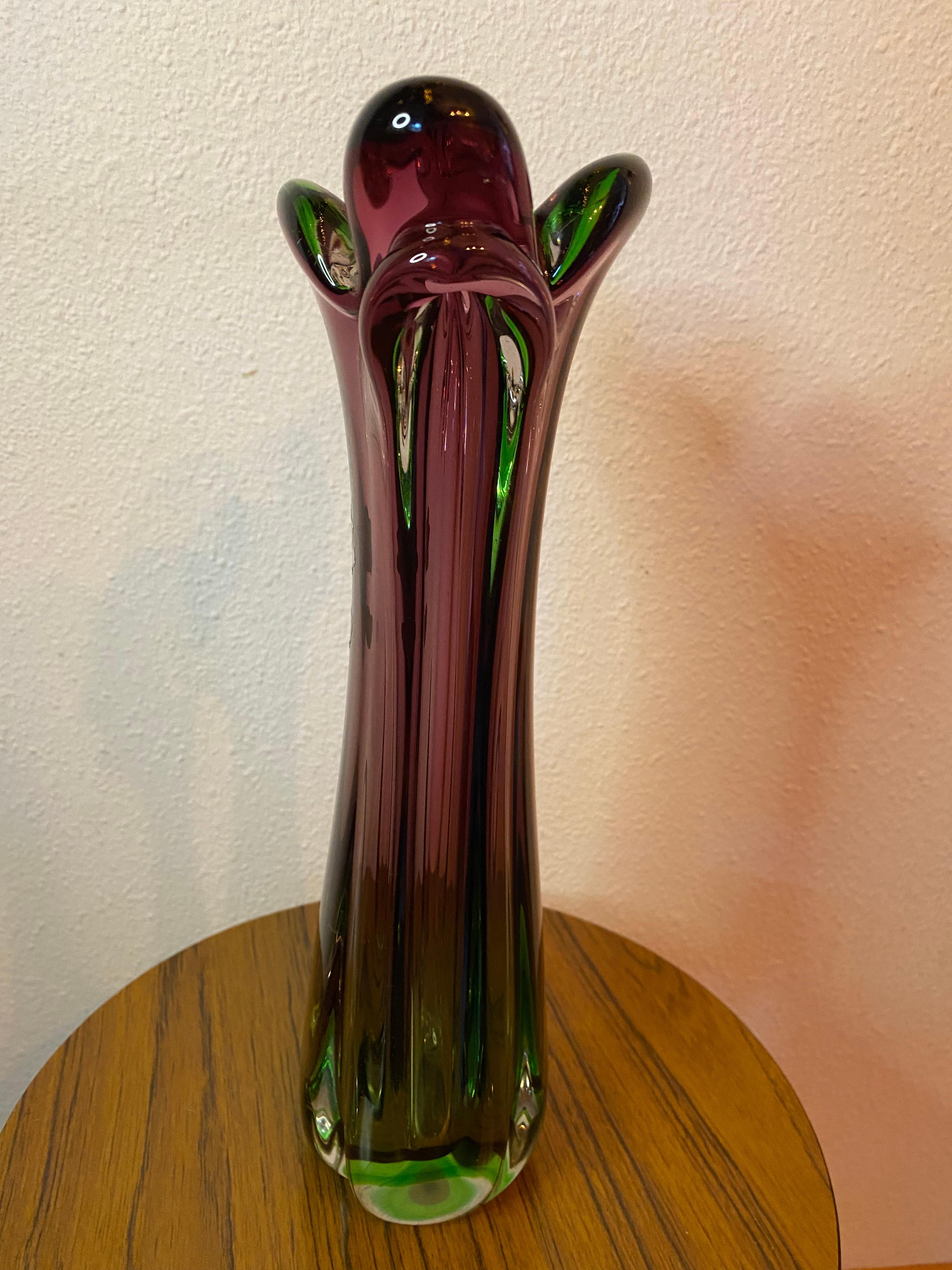 Mid-Century Modern Big Murano Glass Vase In Good Condition For Sale In Waddinxveen, ZH